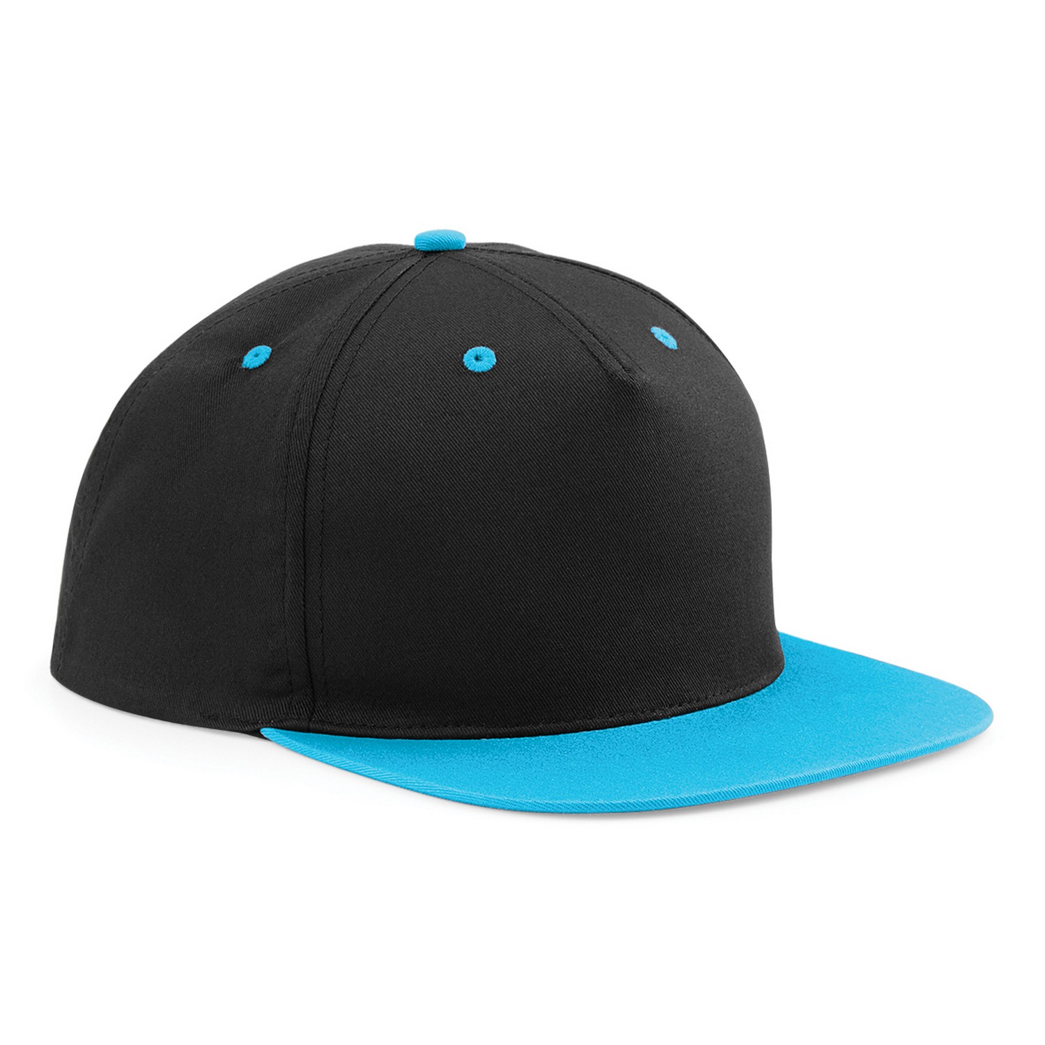 Beechfield - Unisex 5 Panel Contrast Snapback Cap (Pack of 2)