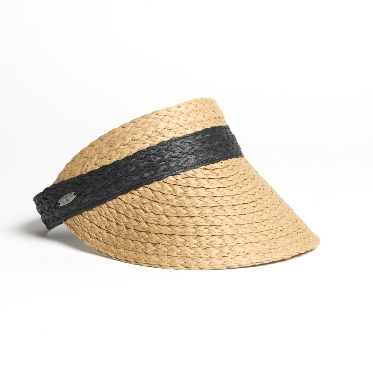 Canadian Hat 1918 - Vero- Braided Straw Bicolor Visor