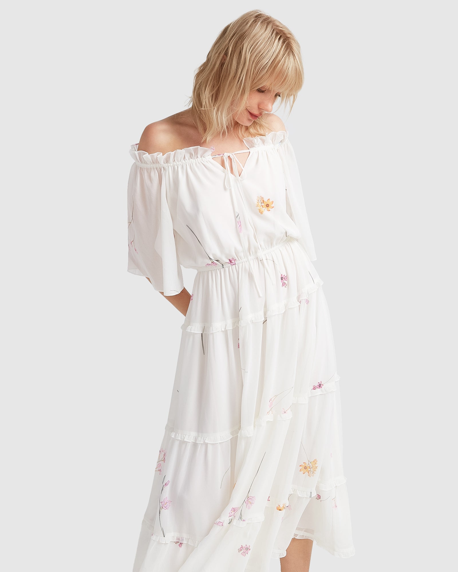 Belle & Bloom La Femme Tiered Maxi Dress