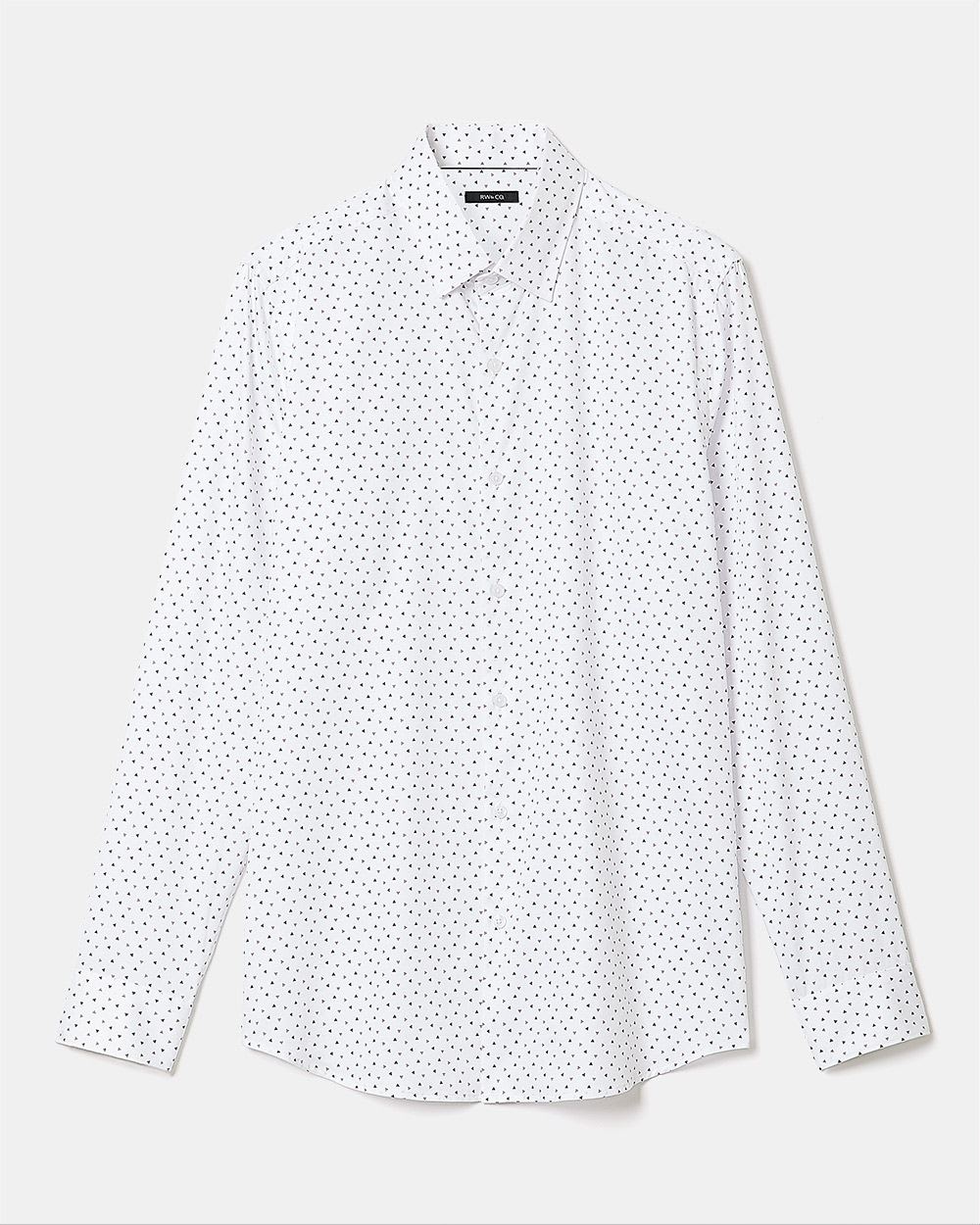 Slim-Fit Dress Shirt with Micro Geo Print