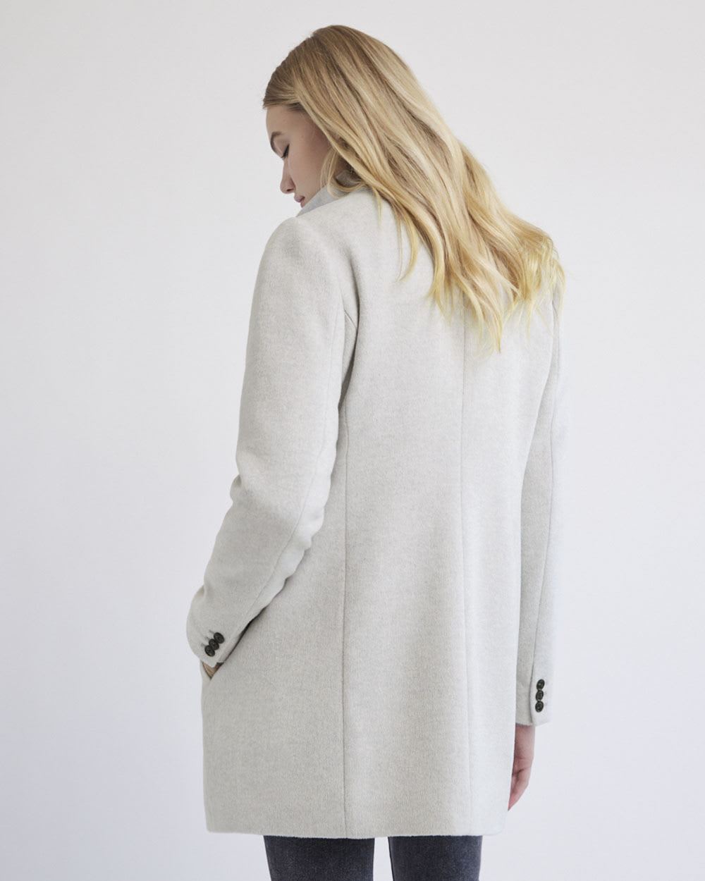 Classic Wool Coat with High Neckline