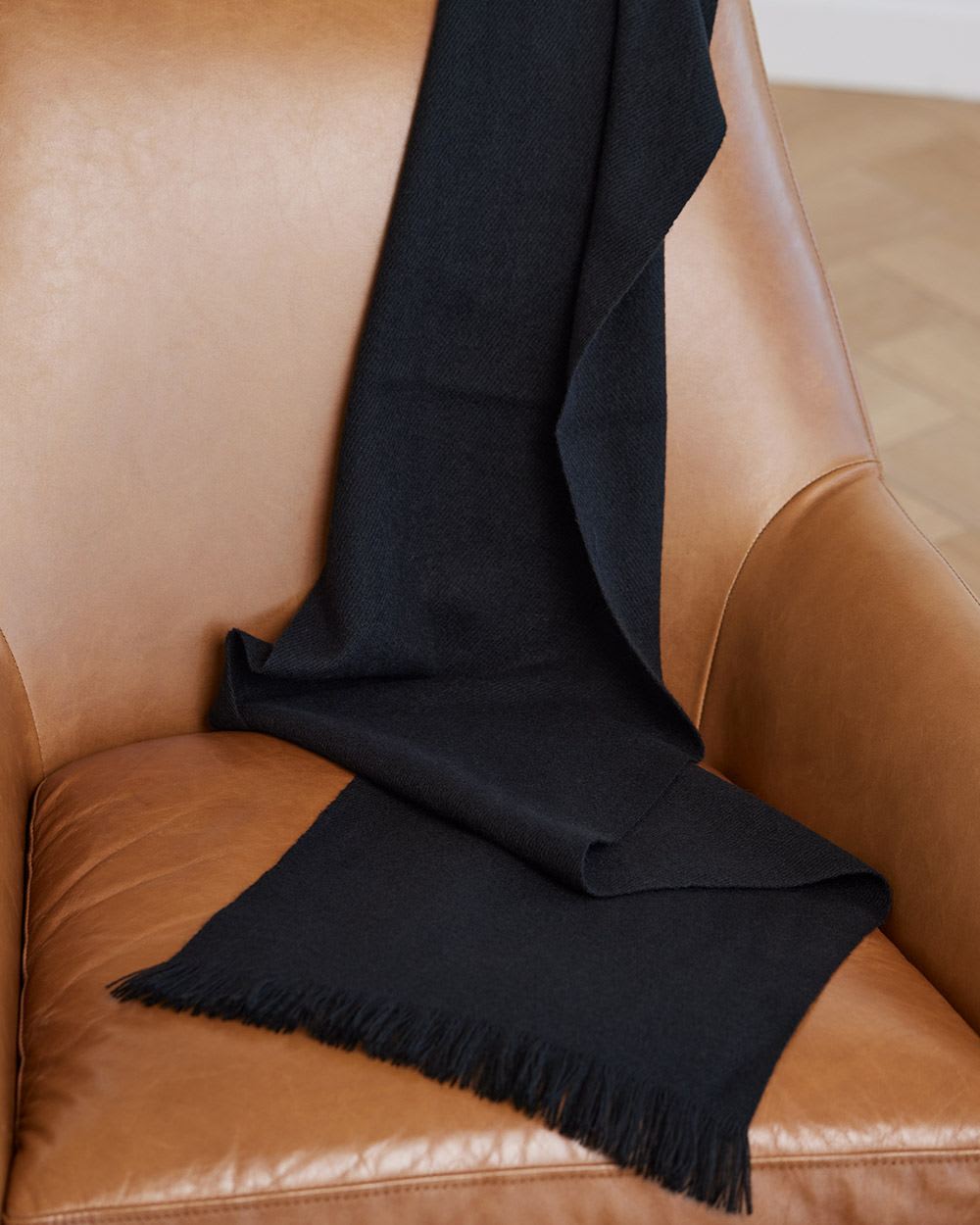 Solid Scarf with Fringes