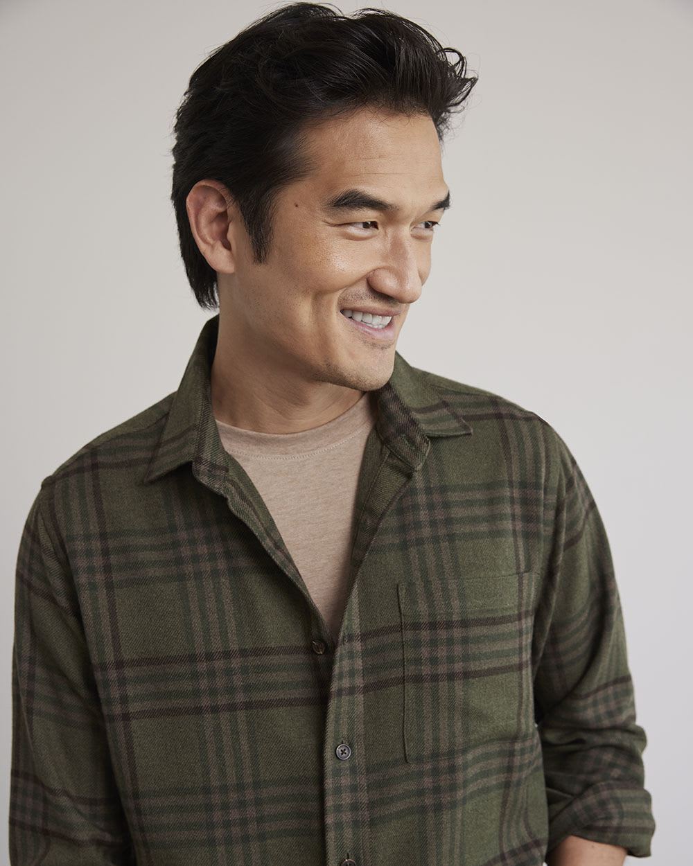 Khaki Plaid Overshirt