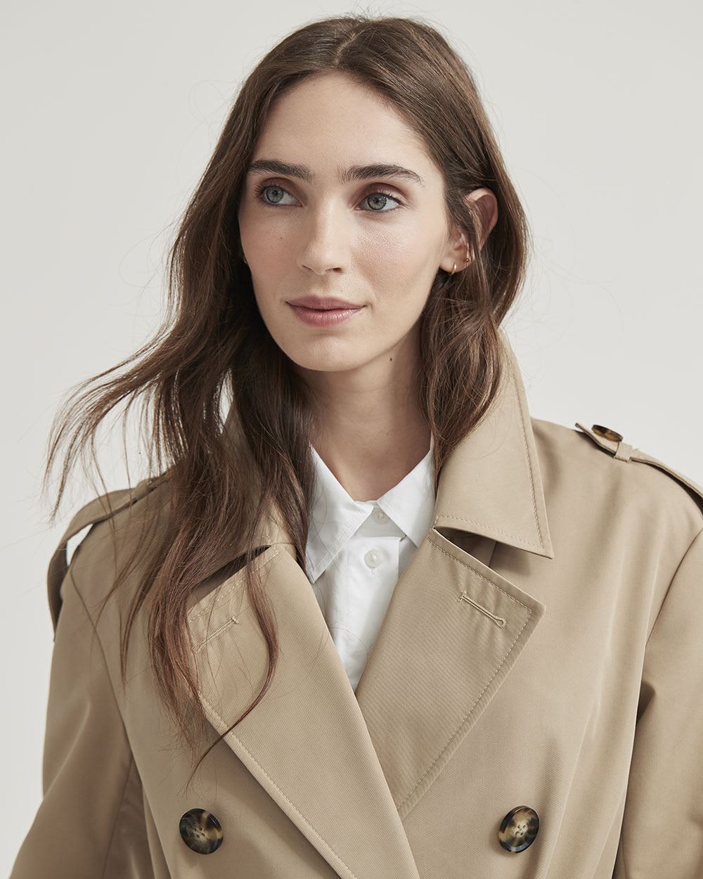 Double-Breasted Trench Coat with Belt