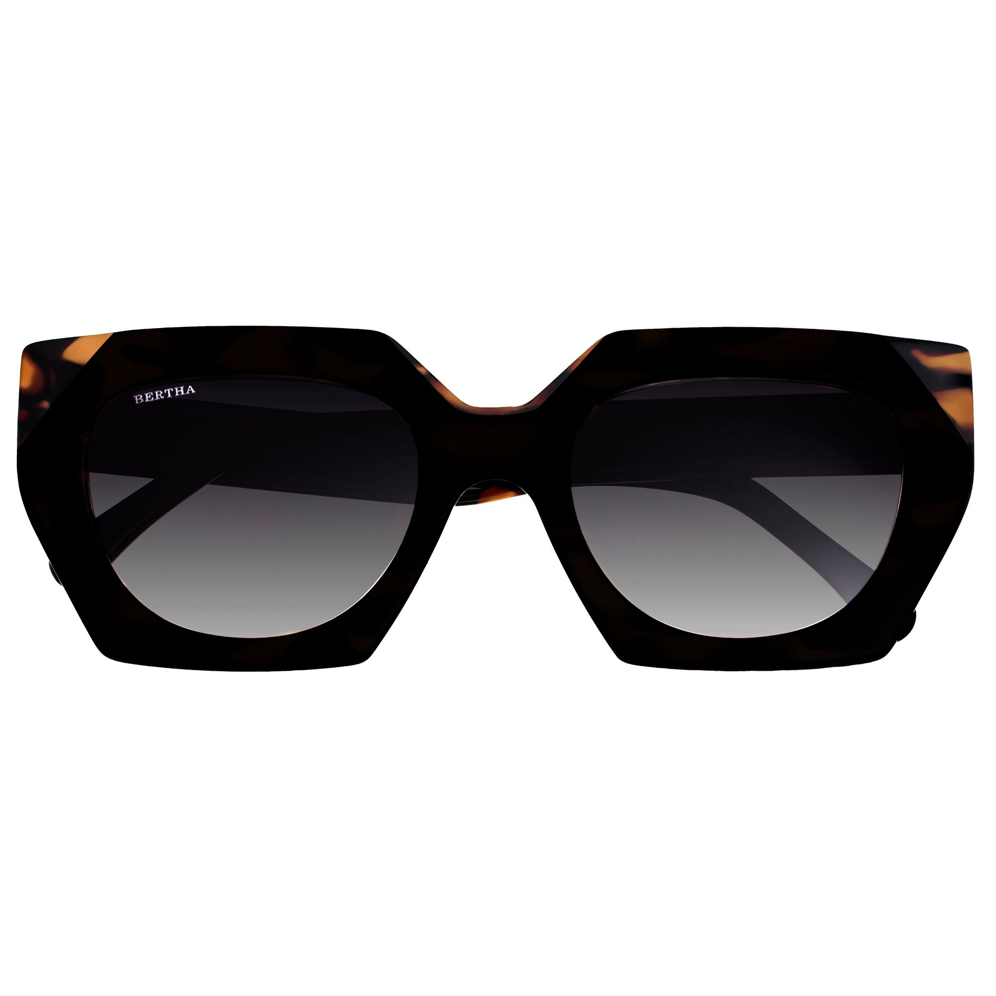 Bertha - Marlowe Handmade in Italy Sunglasses - Black