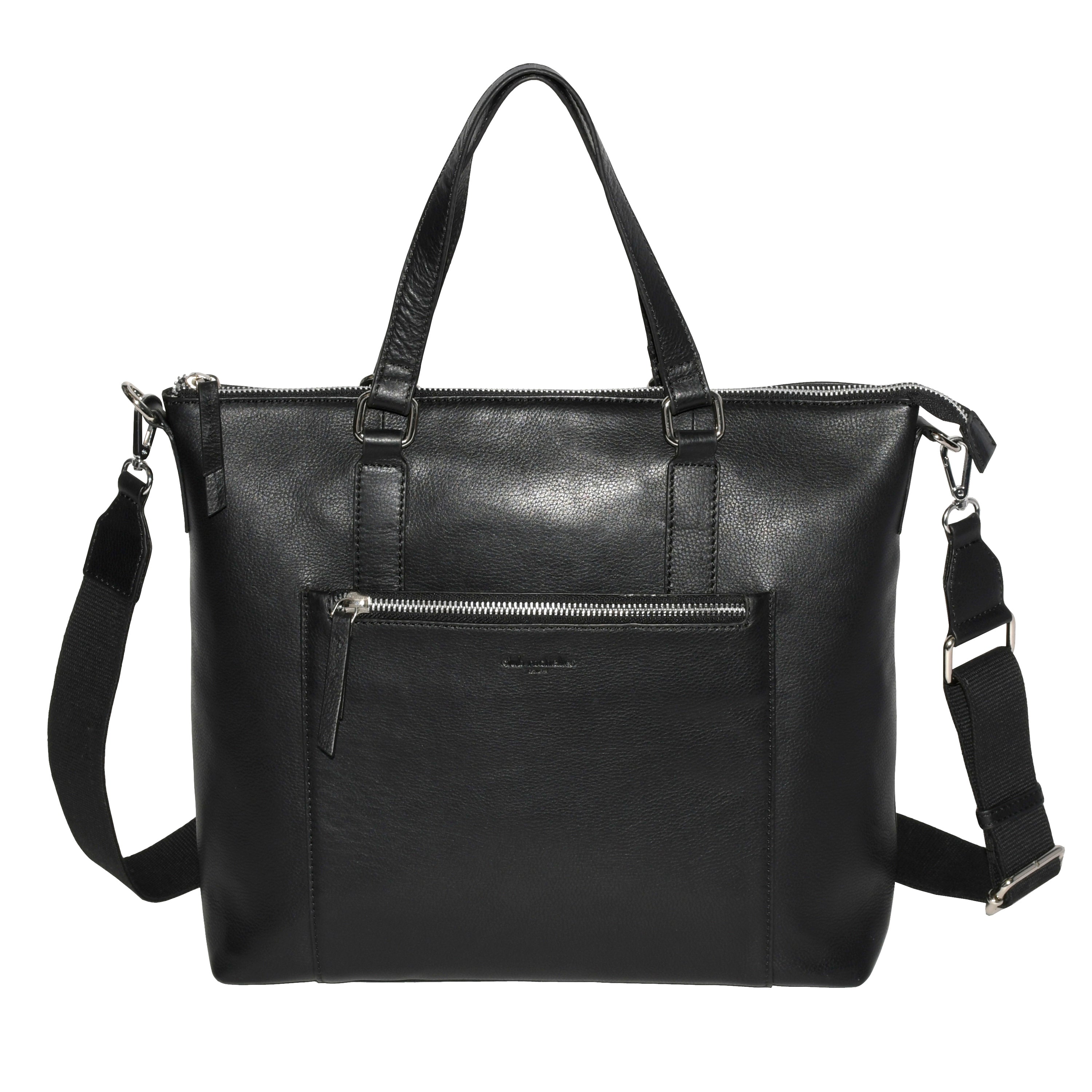 Club Rochelier Large Leather Crossbody Business Tote