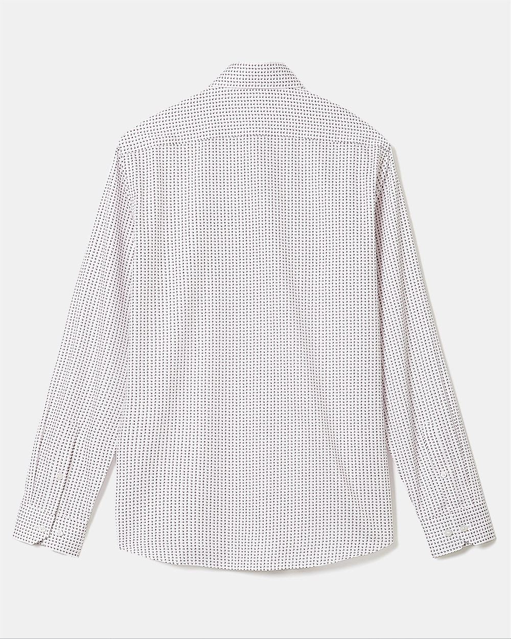 Tailored-Fit Dress Shirt with Micro Geo Print