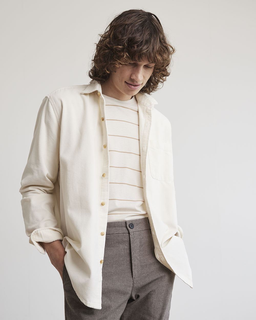 Regular-Fit Corduroy Shirt