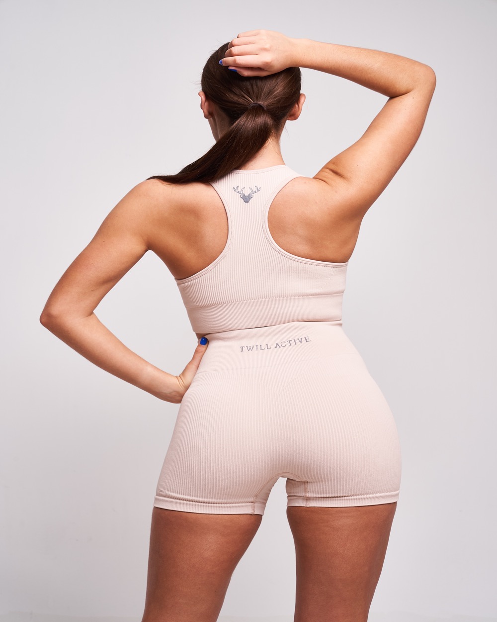 Twill Active - Kodel Recycled Rib Booty Shorts - Mink