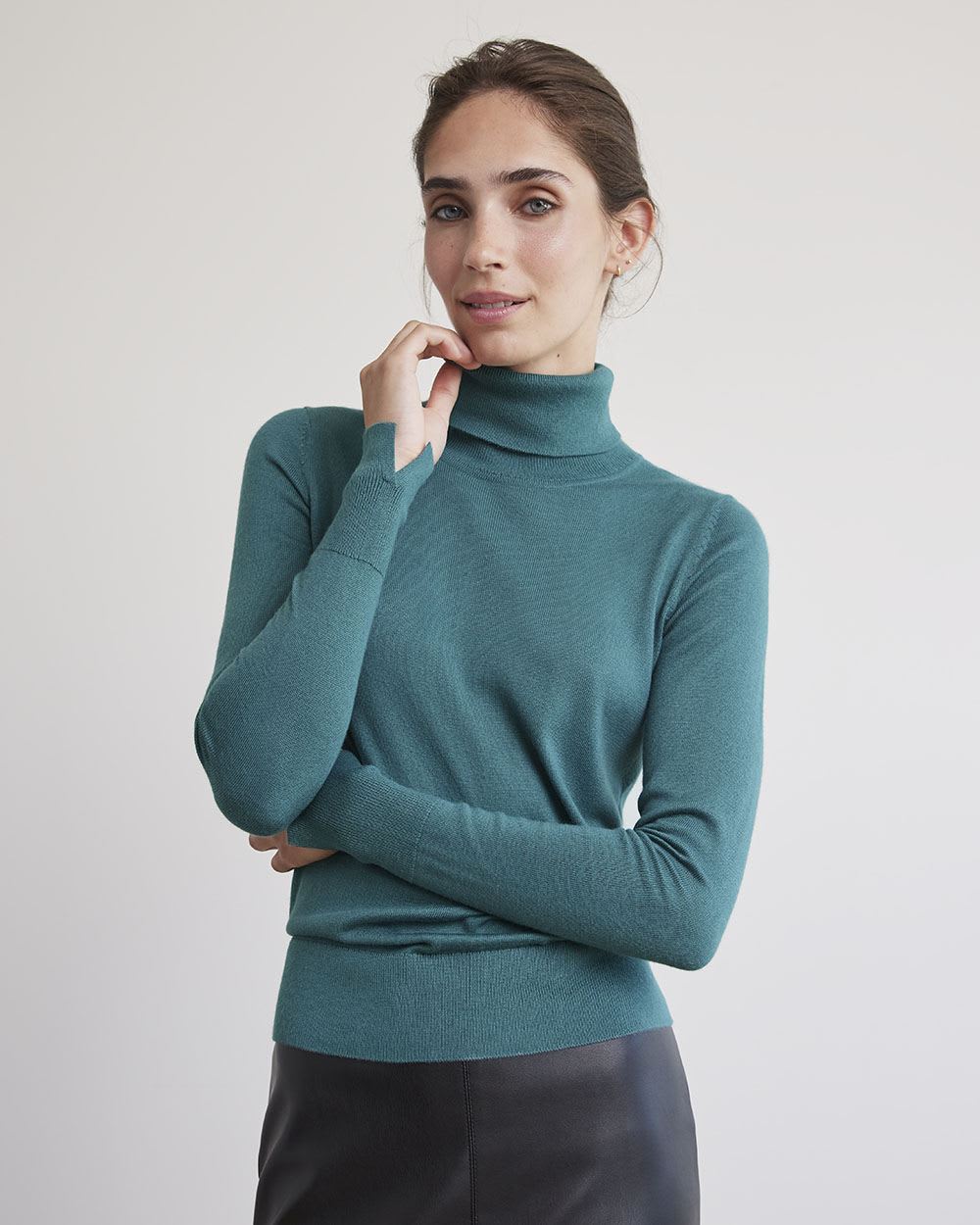 Long-Sleeve Turtleneck Sweater