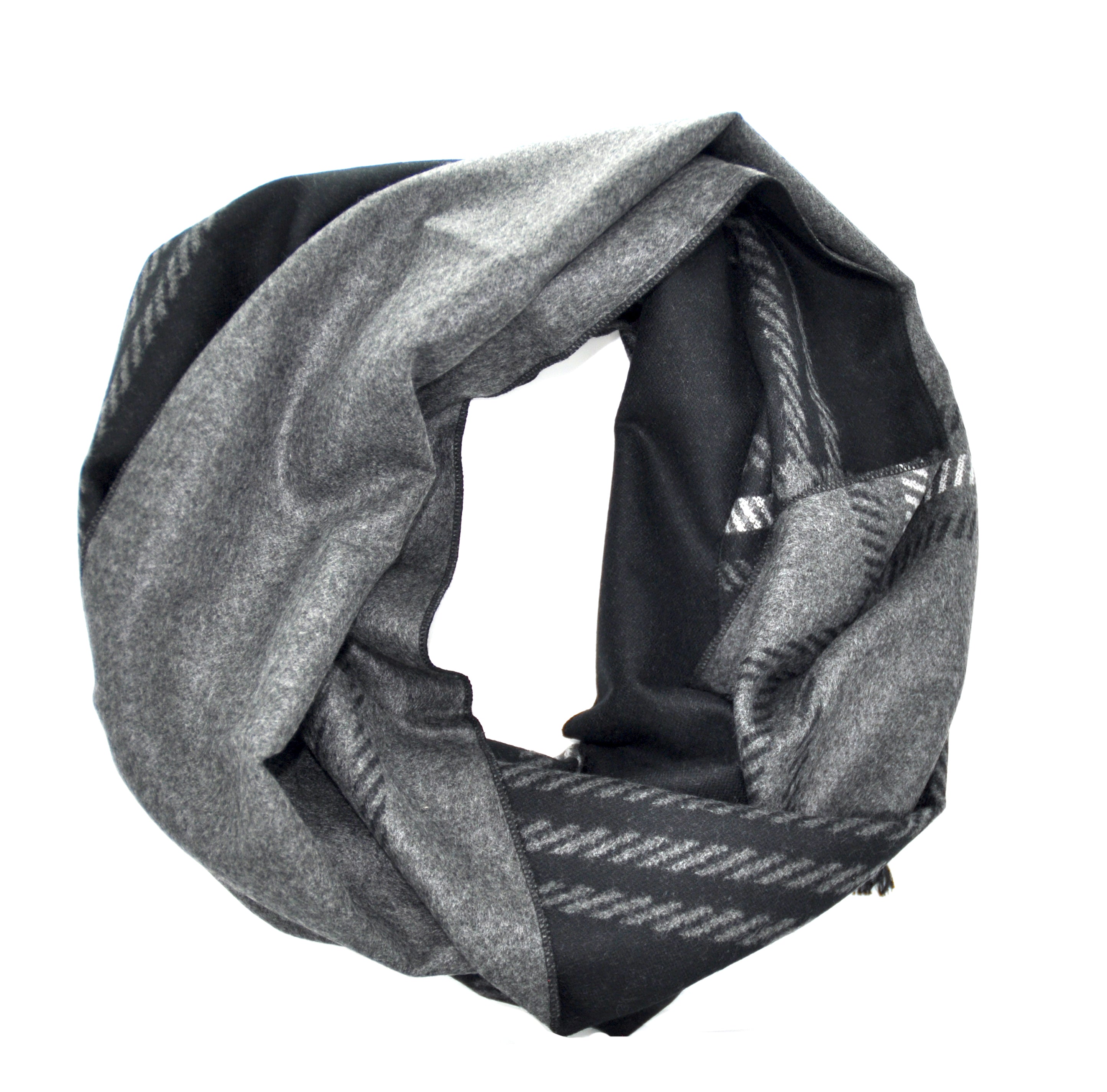 Club Rochelier Mens viscose blend reversible scarf