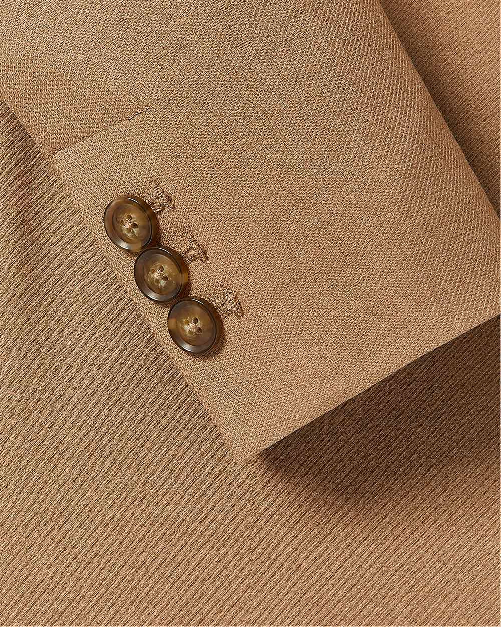 Solid One-Button Classic Twill Blazer