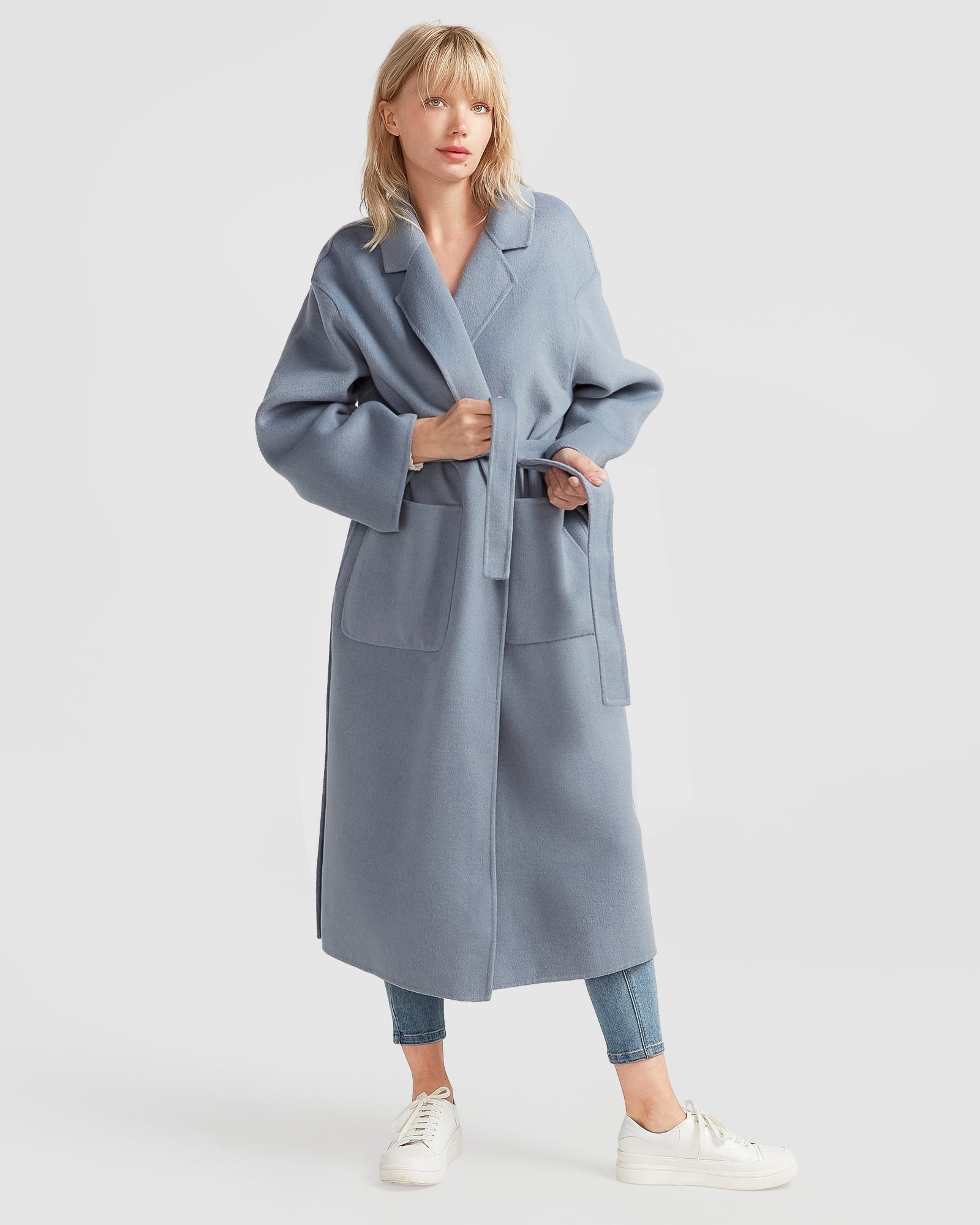 Belle & Bloom Wide Awake Split Hem Overcoat