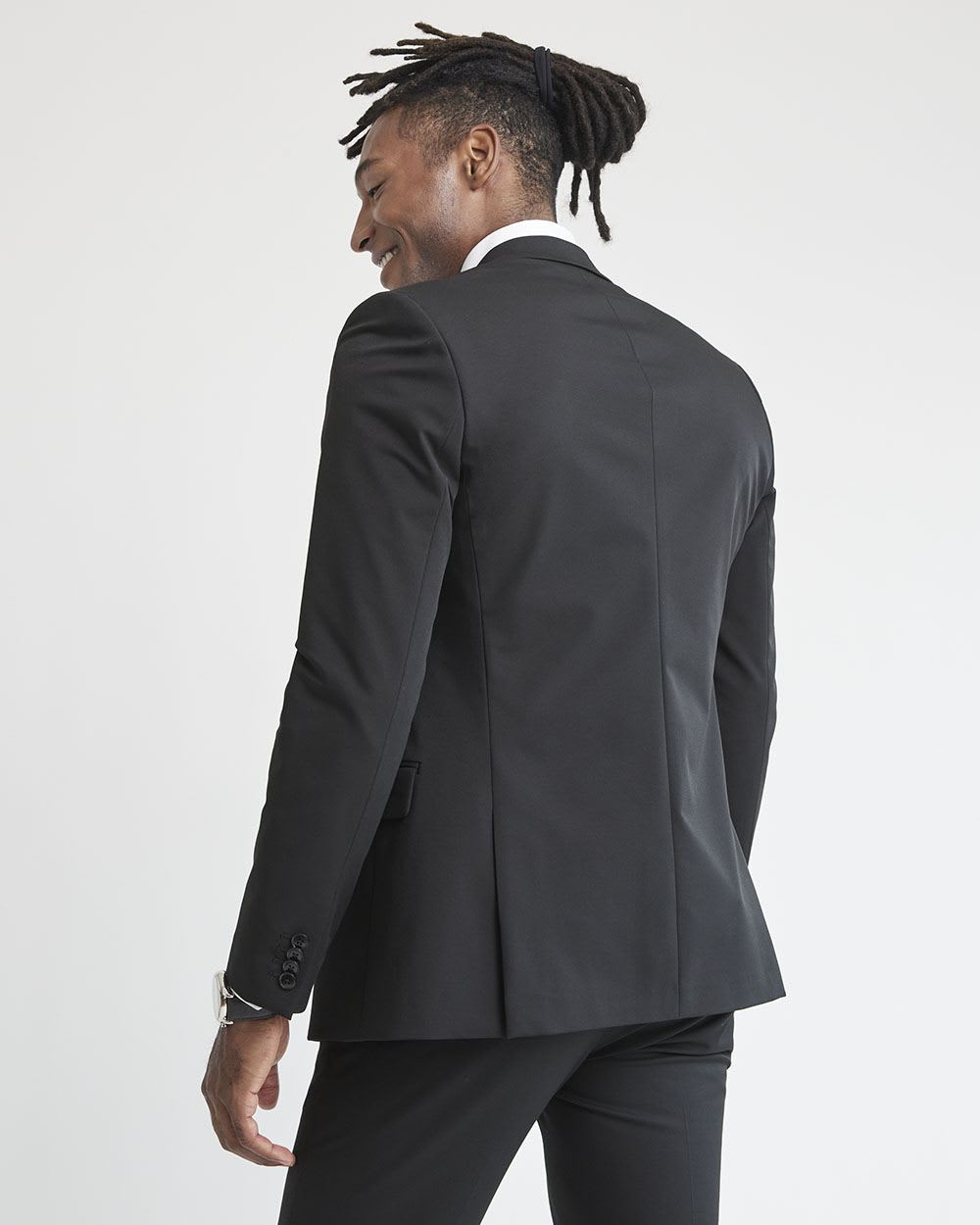 Black Slim Fit E-Tech Blazer