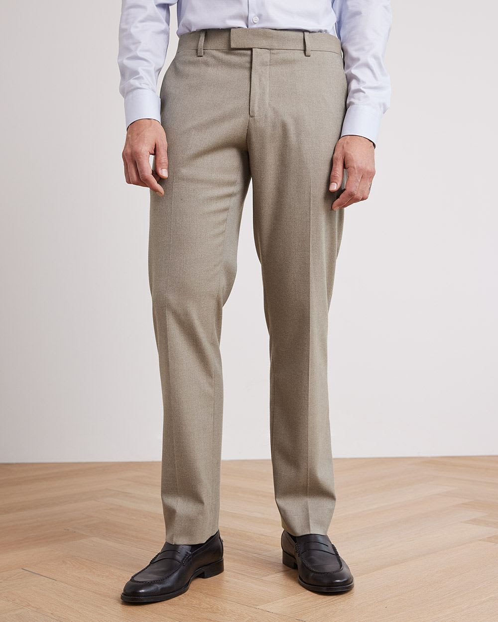 Tailored-Fit Brushed Suit Pant