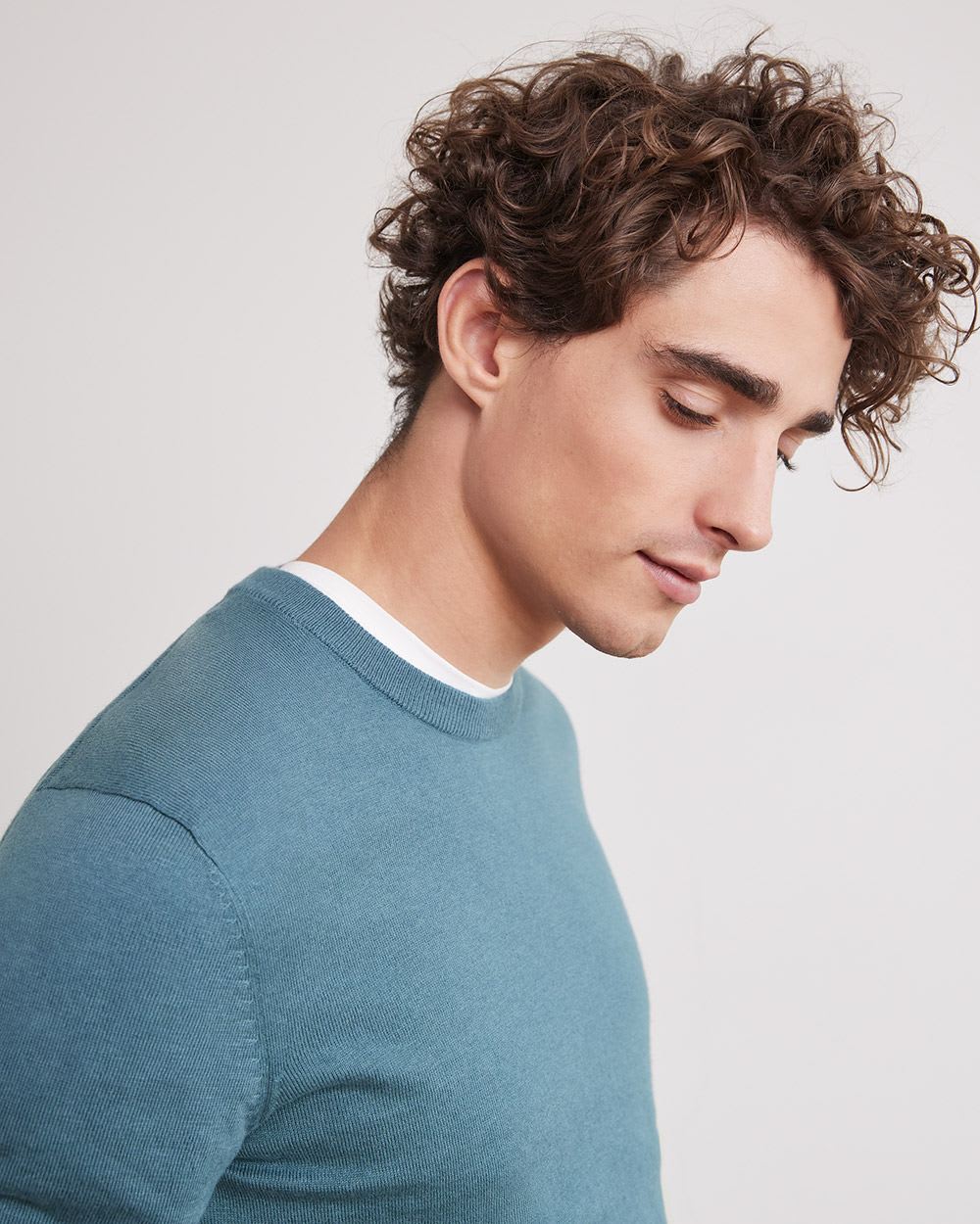 Solid Crew-Neck Sweater