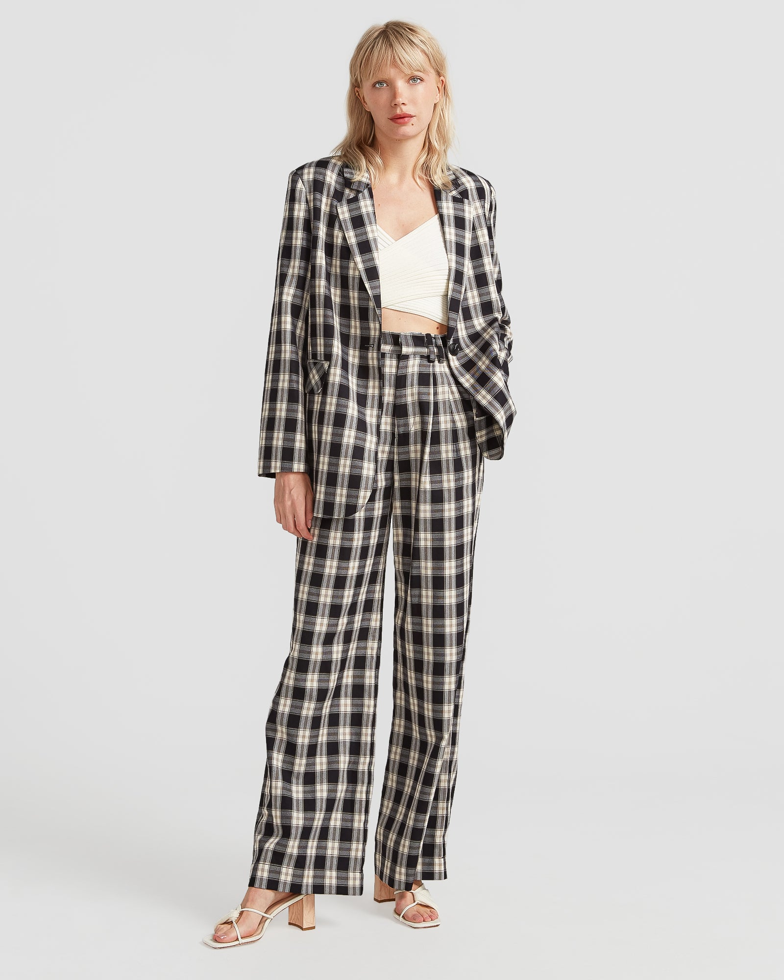 Belle & Bloom Love & Mercy Checked Blazer