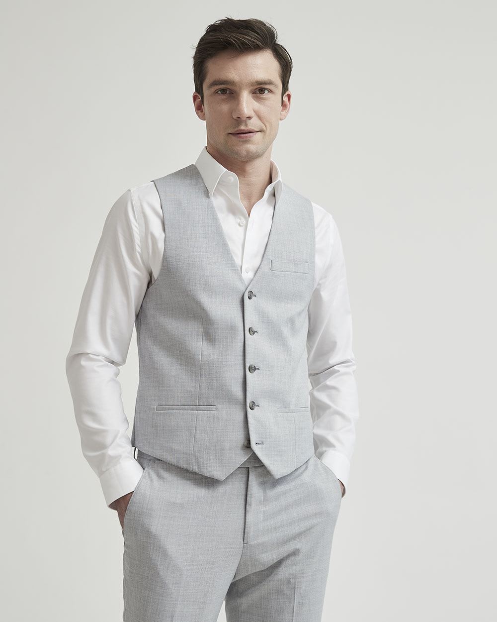 Essential Light Grey Suit Vest