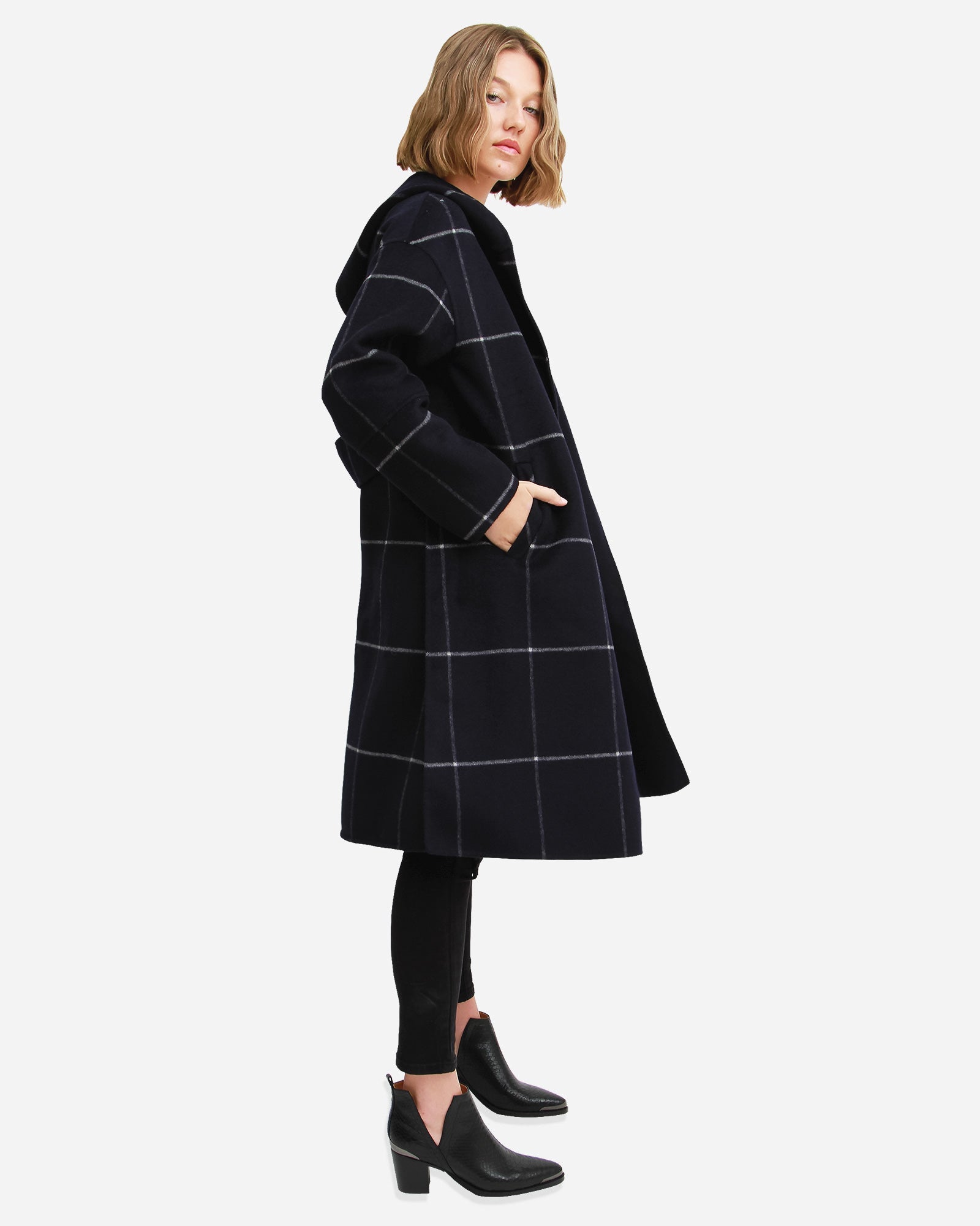 Belle & Bloom Walk This Way Wool Blend Oversized Coat