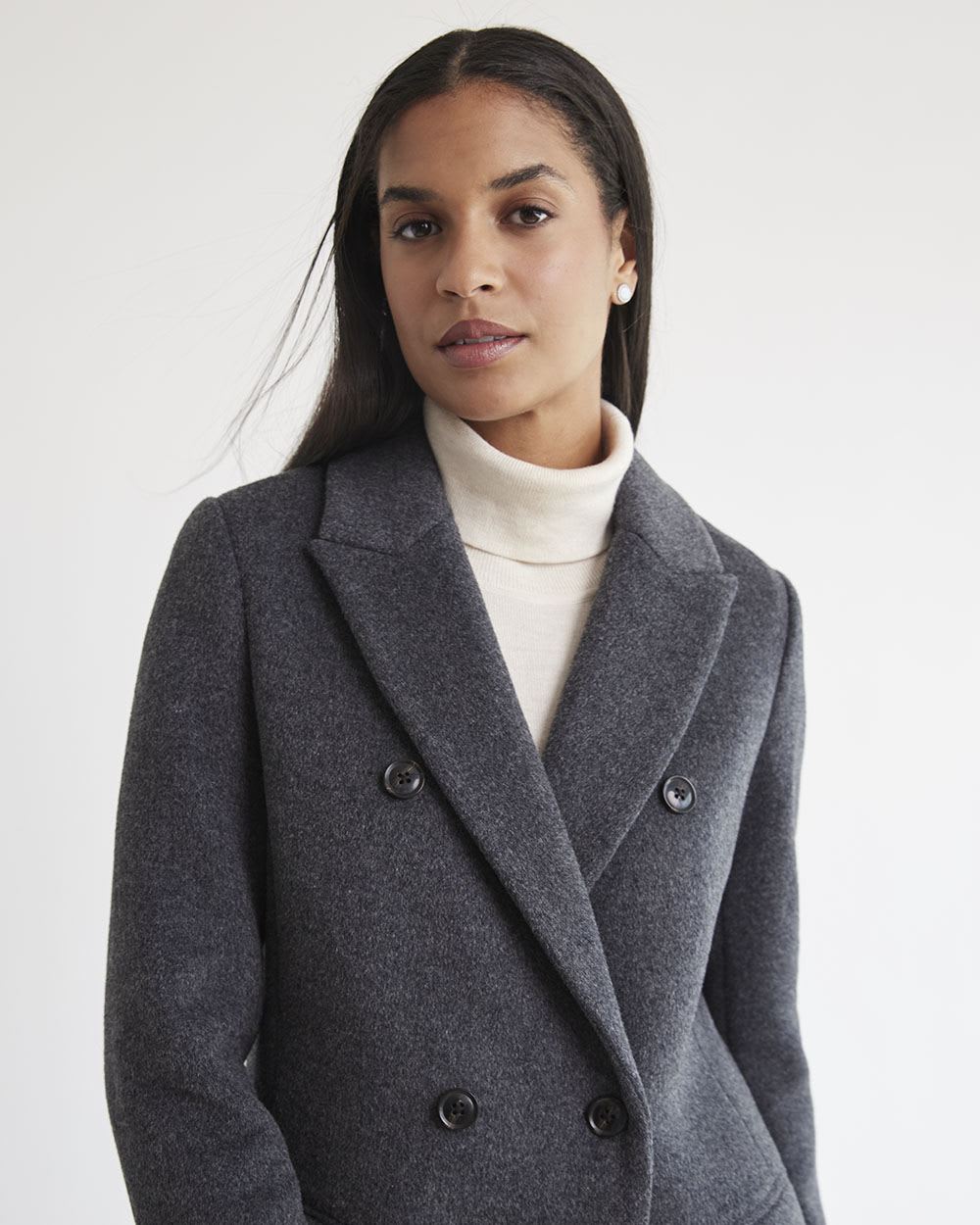 Double-Breasted Luxurious Wool Coat