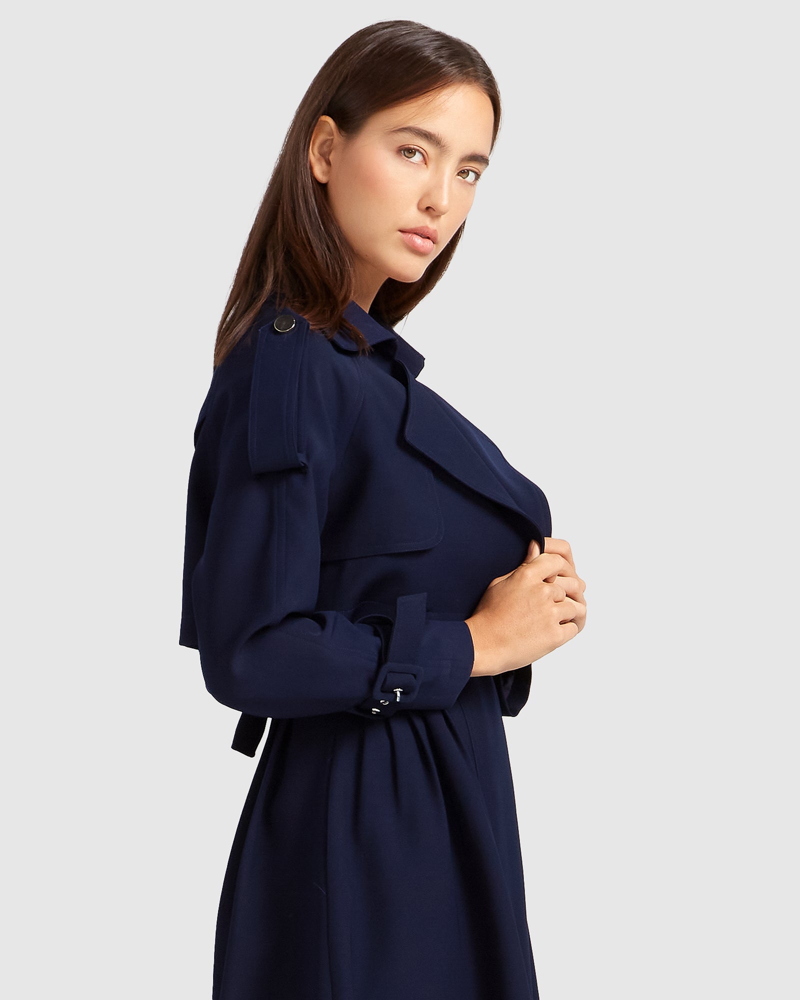 Belle & Bloom Manhattan Cropped Trench