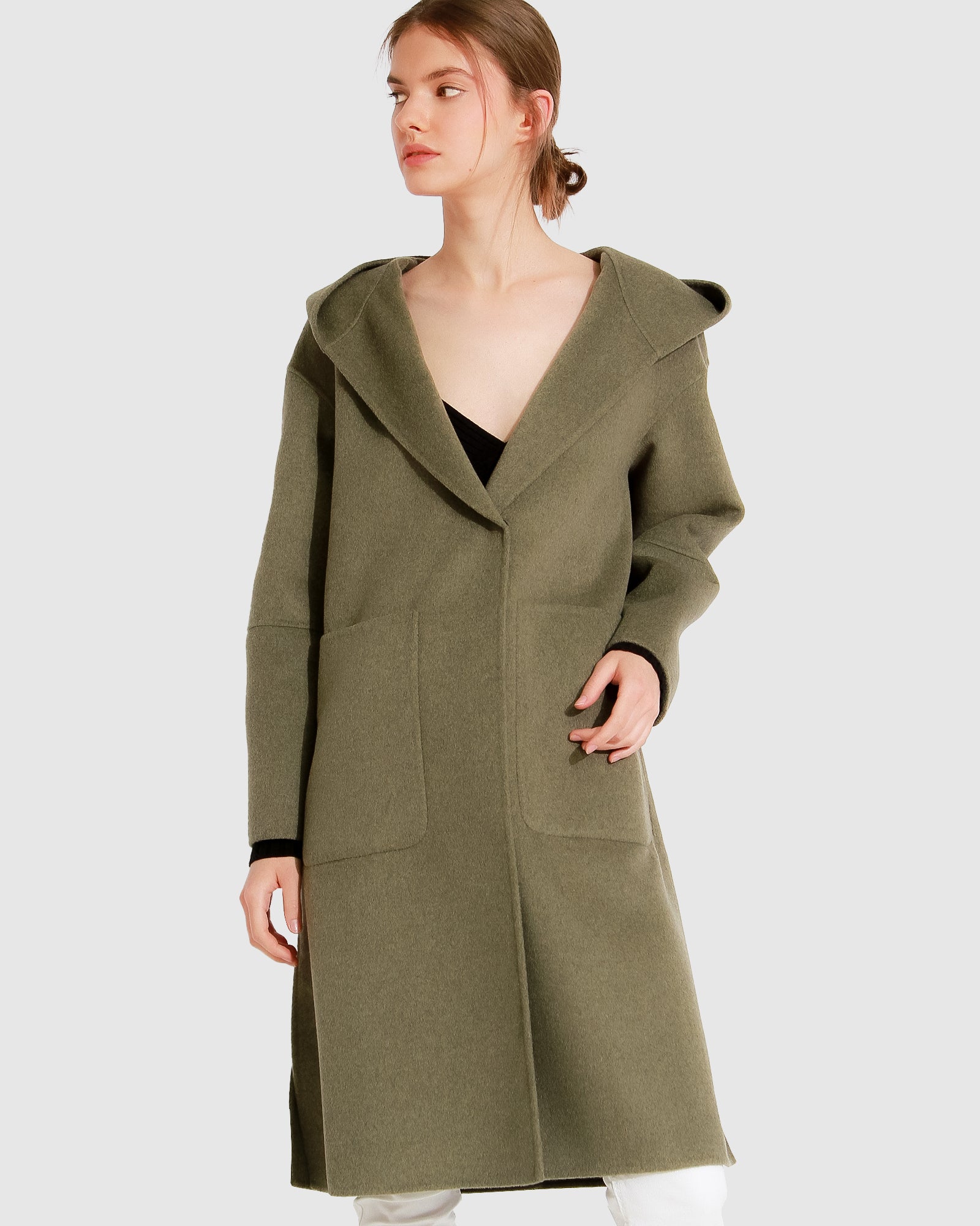 Belle & Bloom Walk This Way Wool Blend Oversized Coat