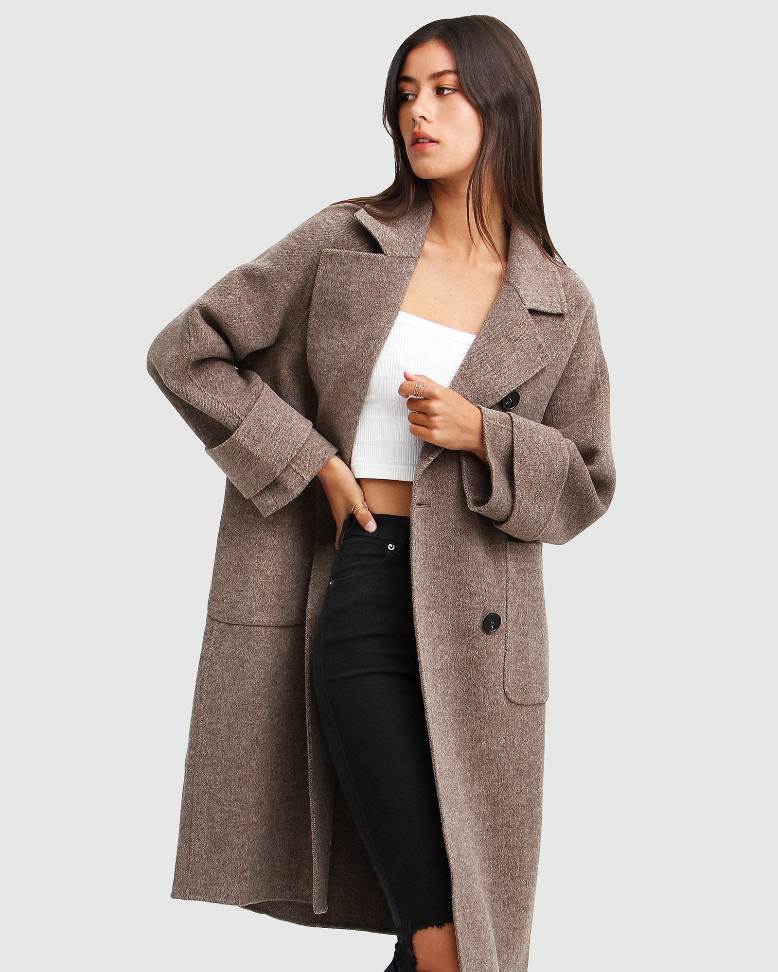Belle & Bloom Rumour Has It Oversized Wool Blend Coat