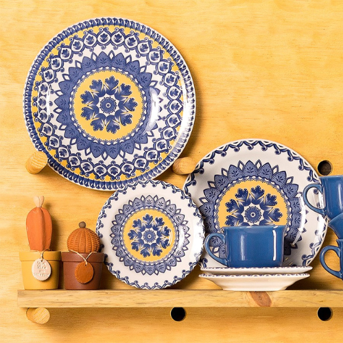 Oxford Floreal La Carreta 20 Pieces Dinnerware Set Service for 4