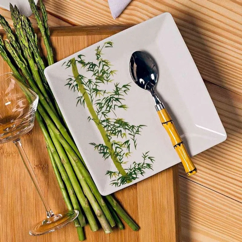 Oxford Quartier Bamboo 20 Pieces Dinnerware Set Service for 4