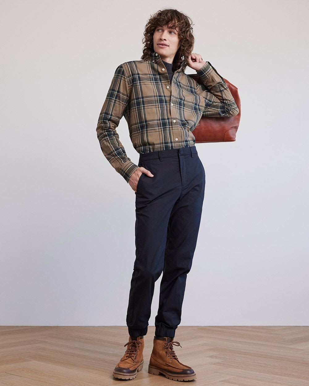 Slim-Fit Tartan Flannel Shirt