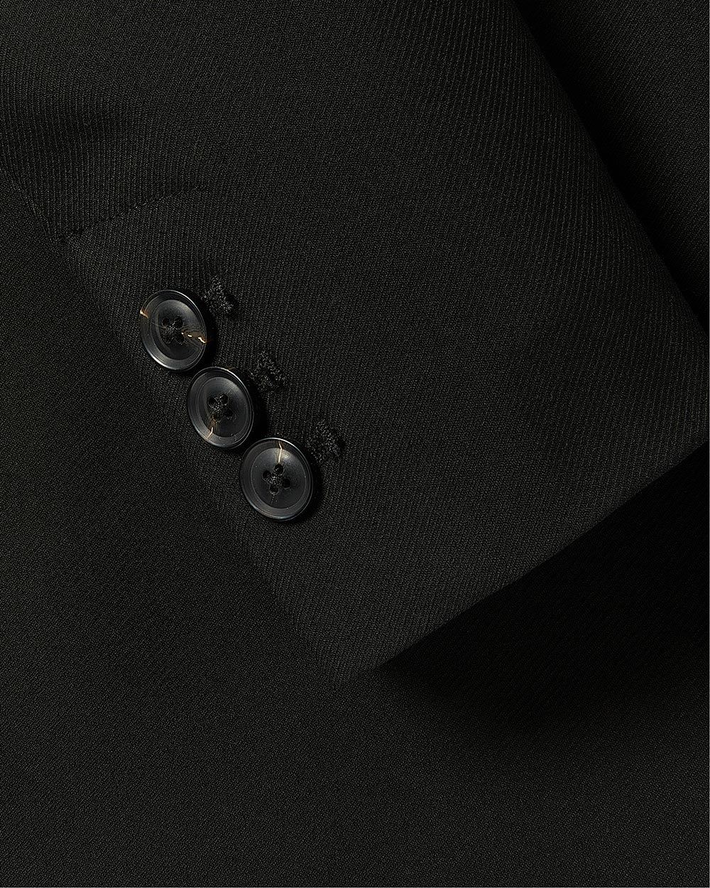 Solid One-Button Classic Twill Blazer