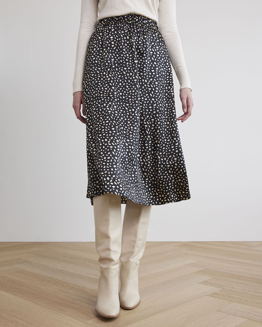 High-Waisted Flare Maxi Skirt