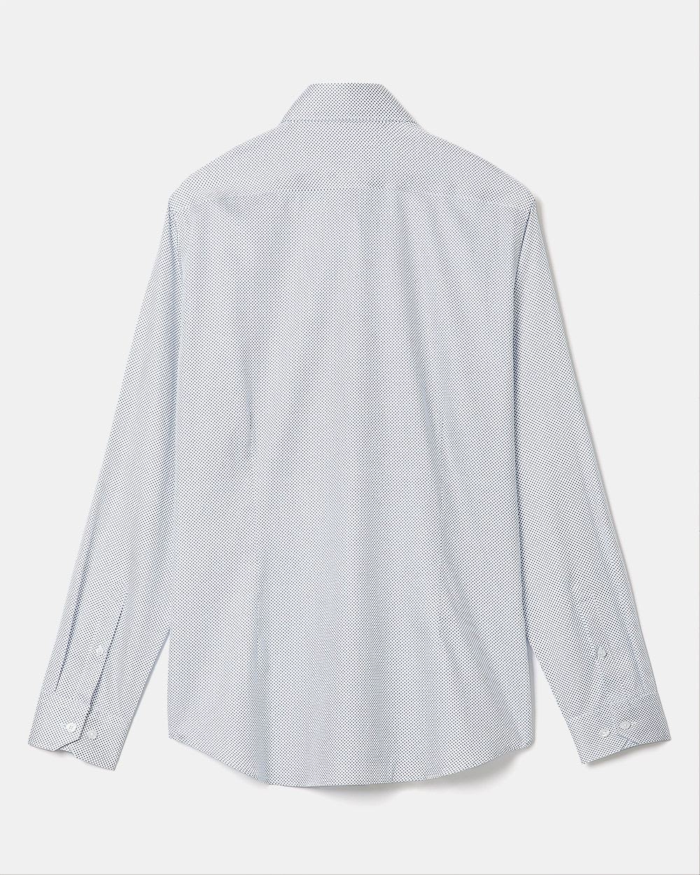 Slim-Fit Dress Shirt with Micro Diamond Pattern