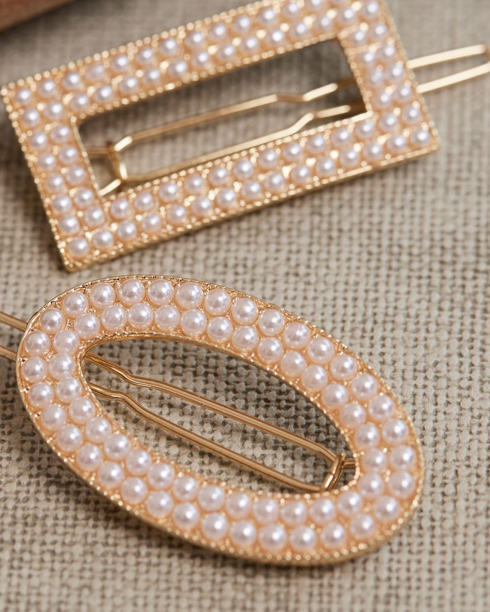 Pearl Hair Clips, Set of 2