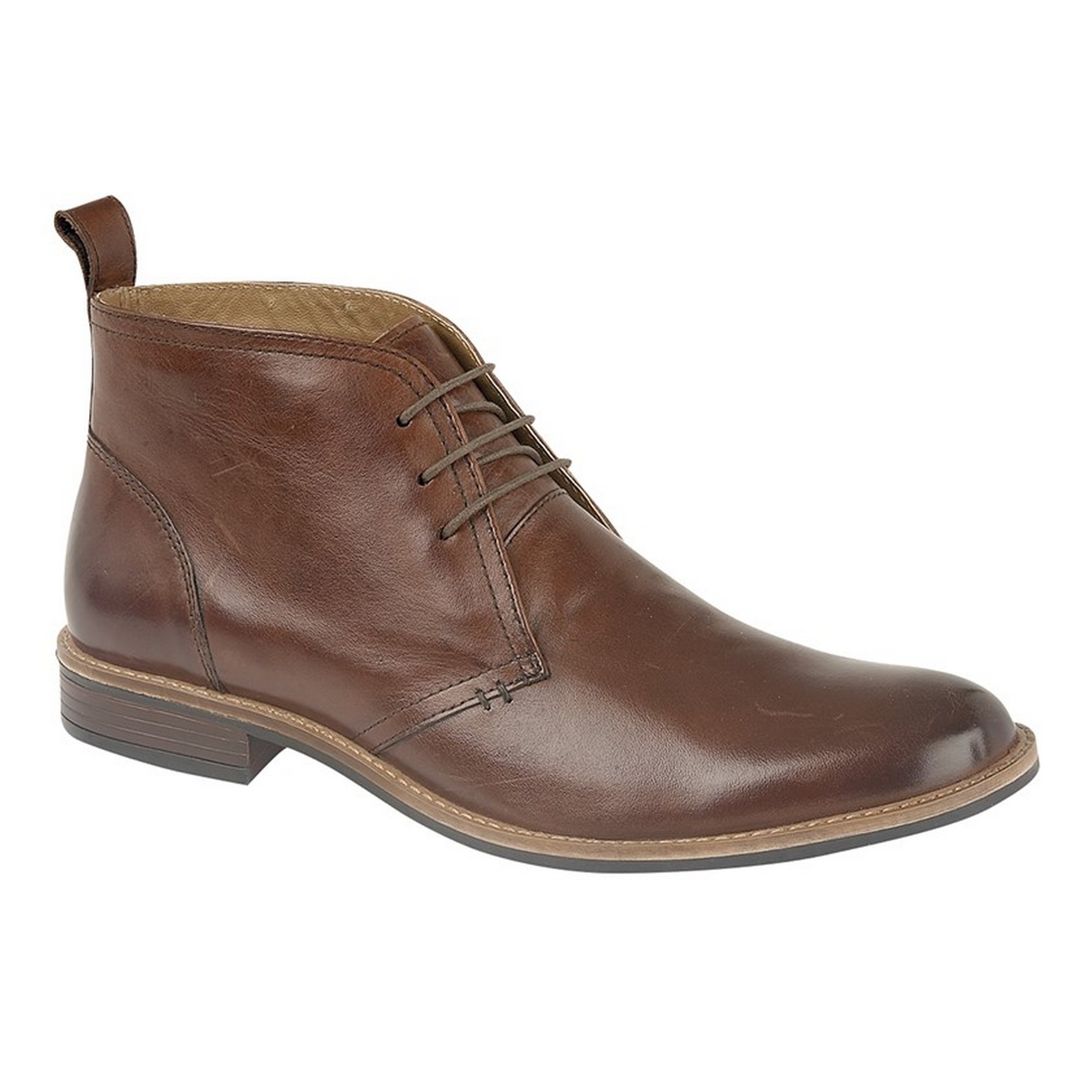 Roamers - Mens Leather 3 Eye Desert Boots