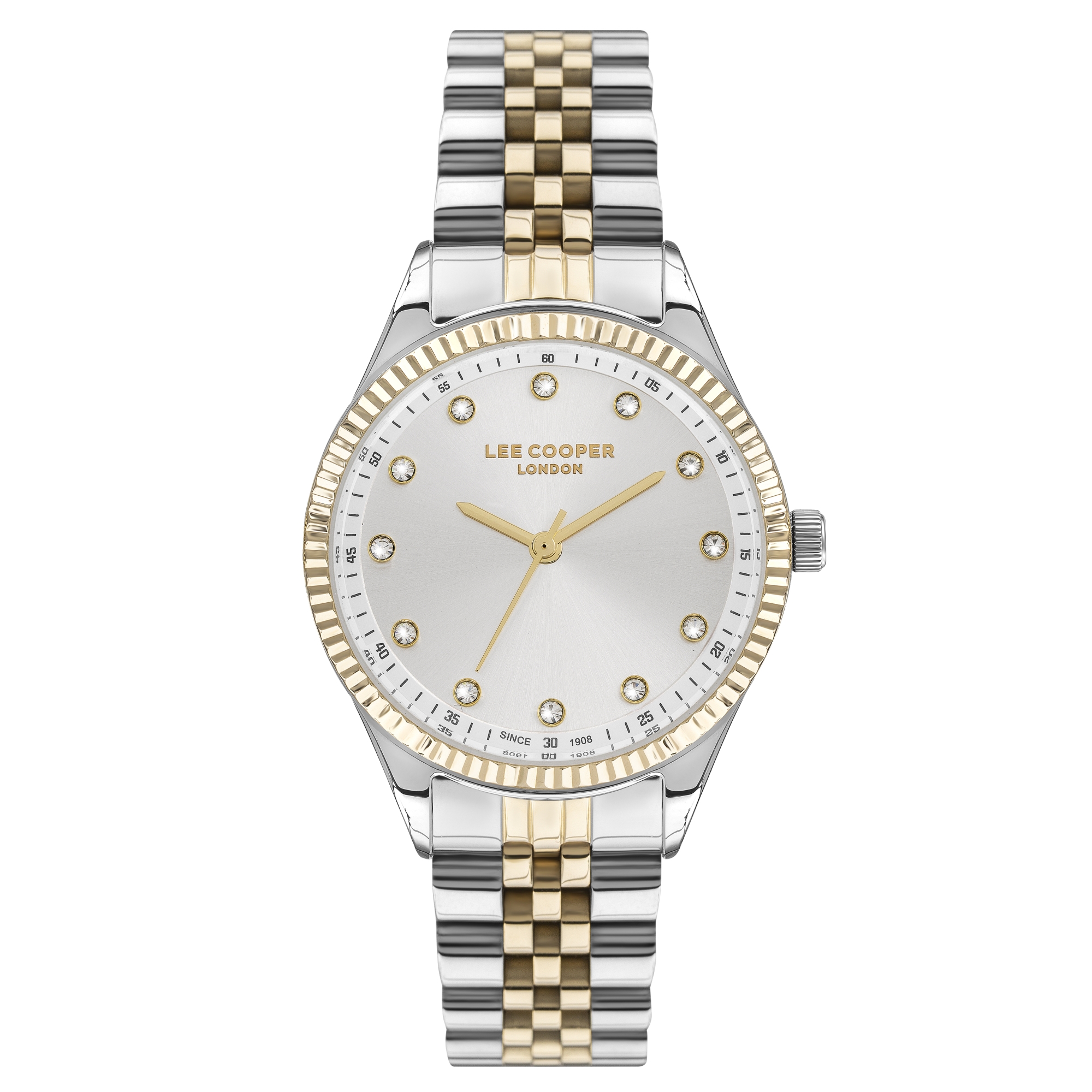 LEE COOPER-Women's Yellow Gold 35mm watch w/White Dial