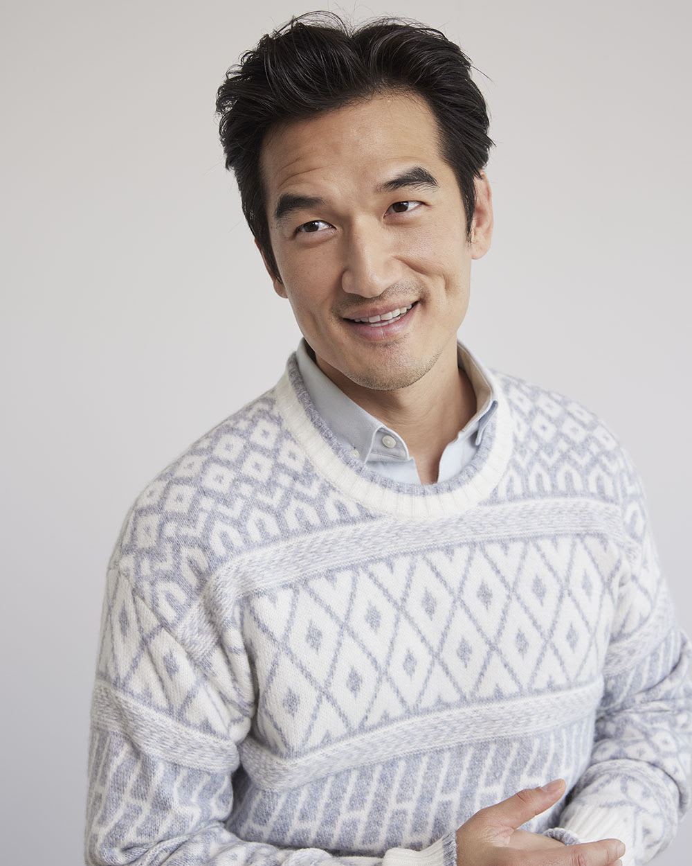 Fair-Isle Long-Sleeve Crew-Neck Sweater