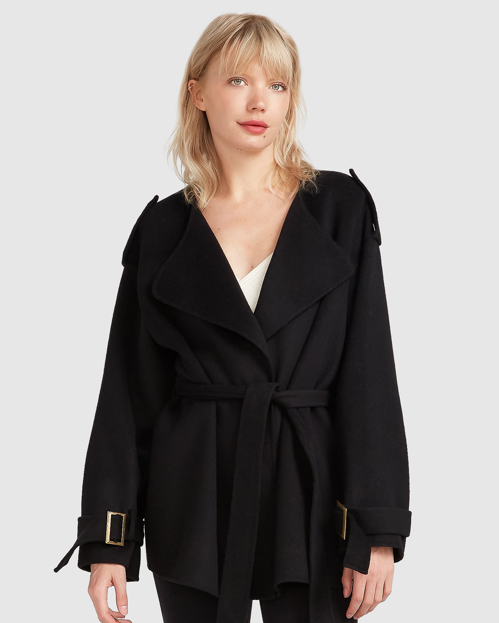 Belle & Bloom Let Me Go Collarless Coat