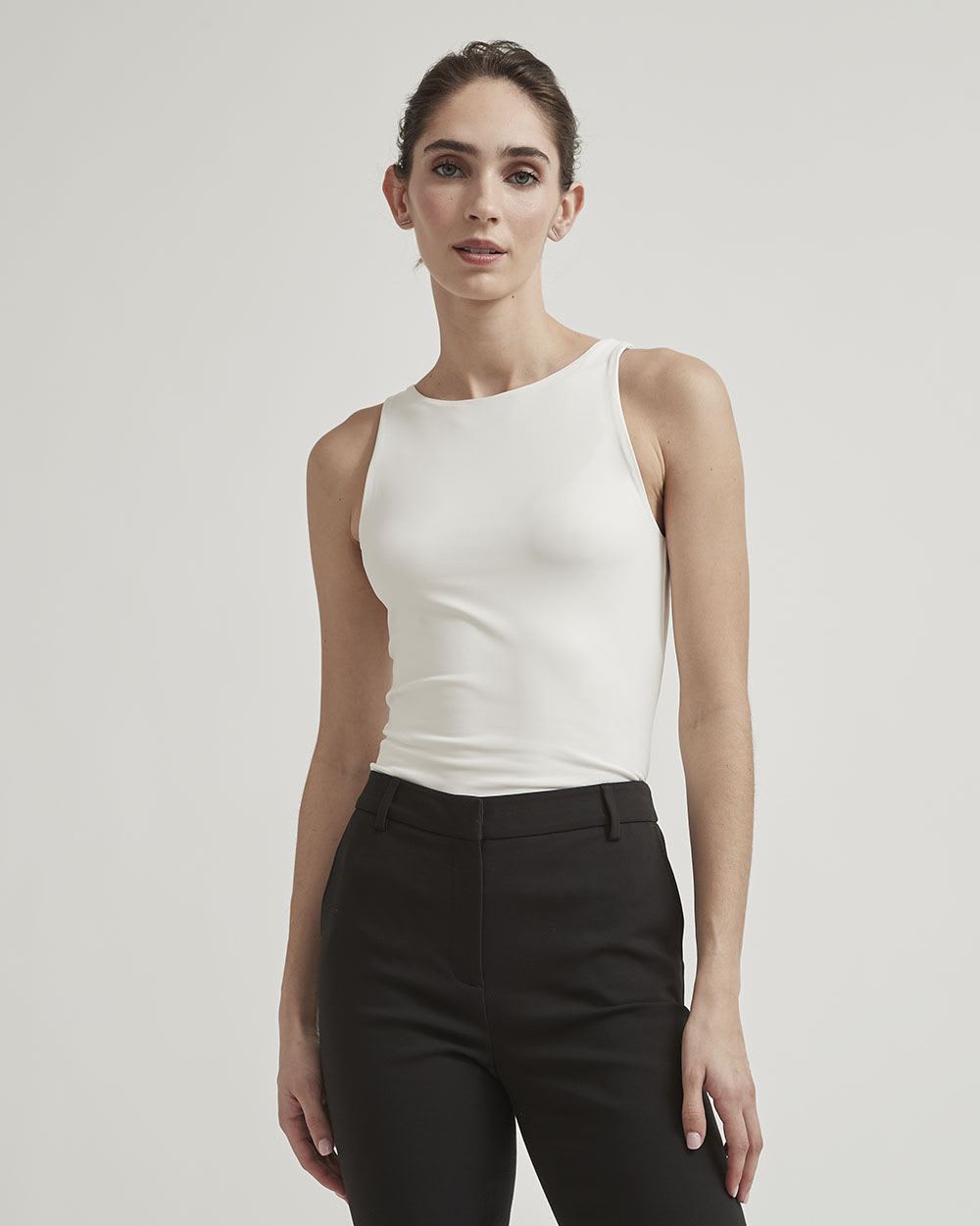 Crew-Neck Bodycon Halter Tank, BodyConfident