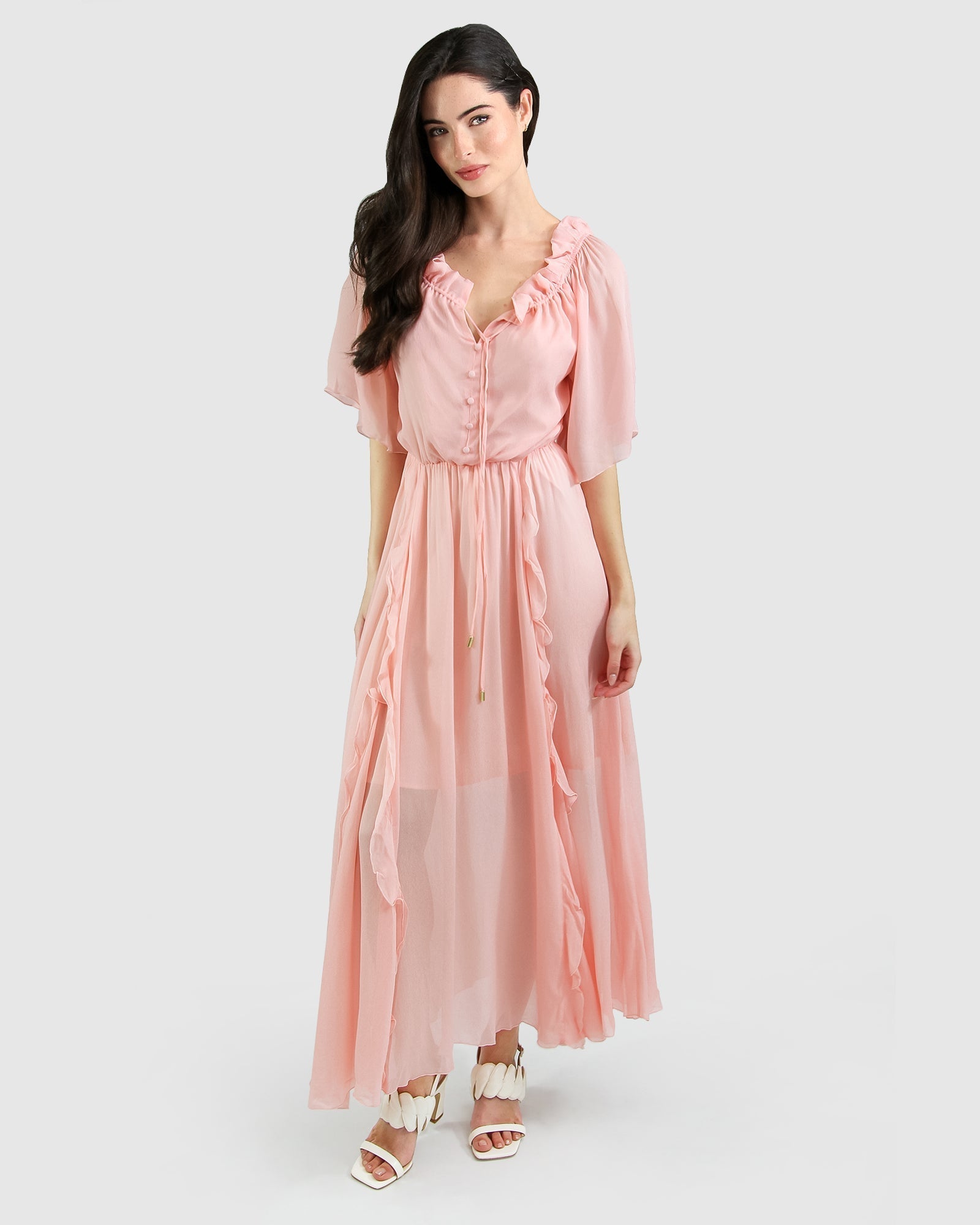 Belle & Bloom Amour Amour Ruffled Midi Dress