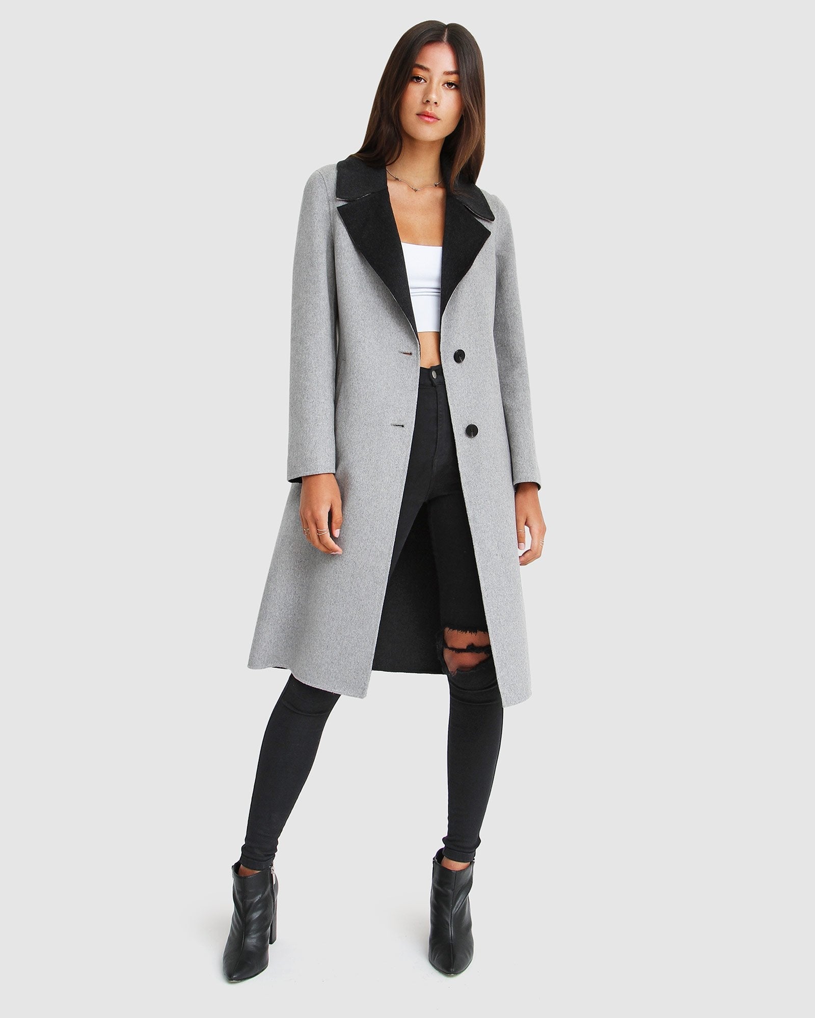 Belle & Bloom Lexington Two Tone Wool Blend Coat