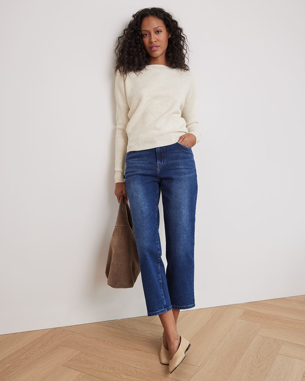Relaxed-Fit Boat-Neck Sweater