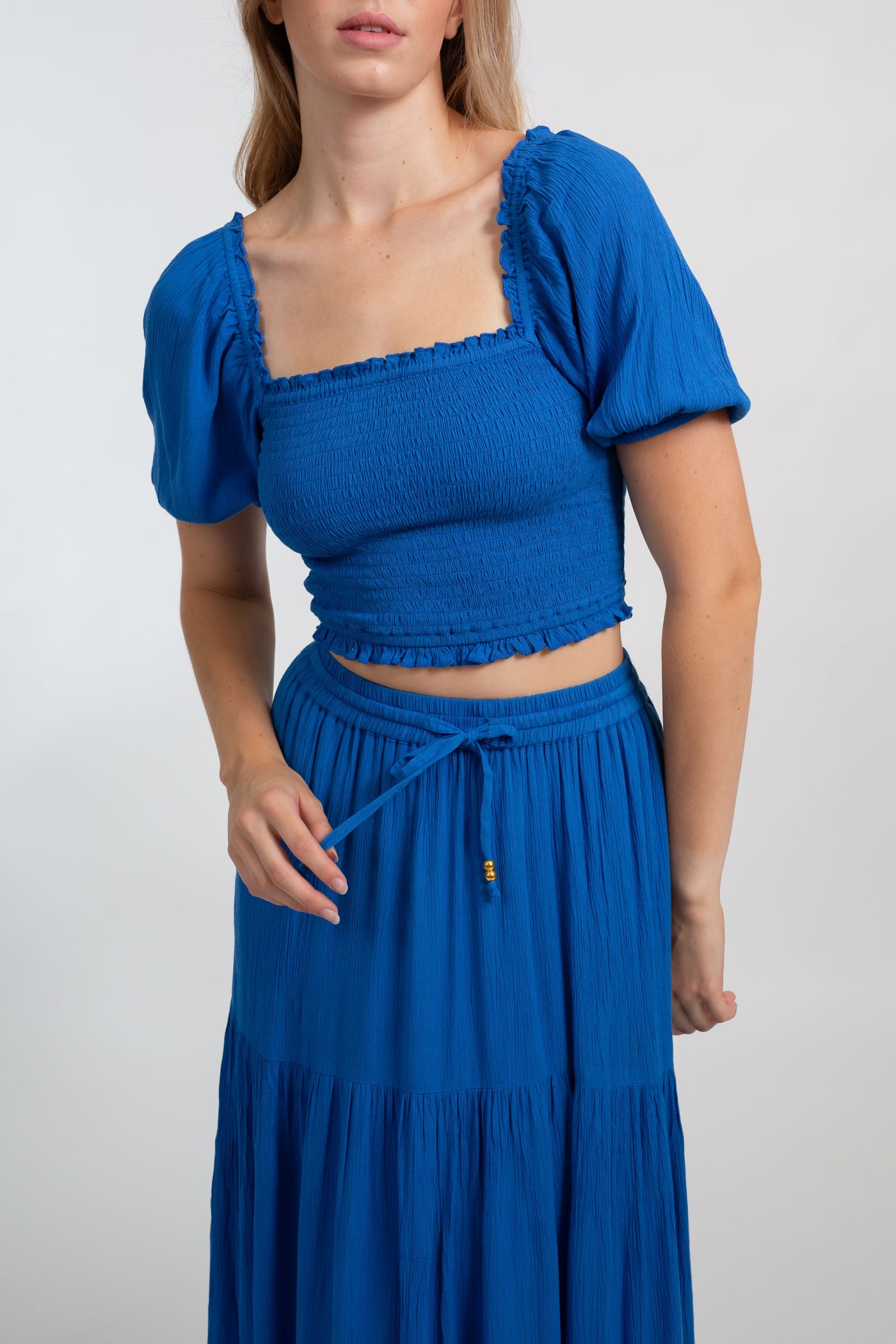 Koy Resort MIAMI SMOCKED CROP TOP