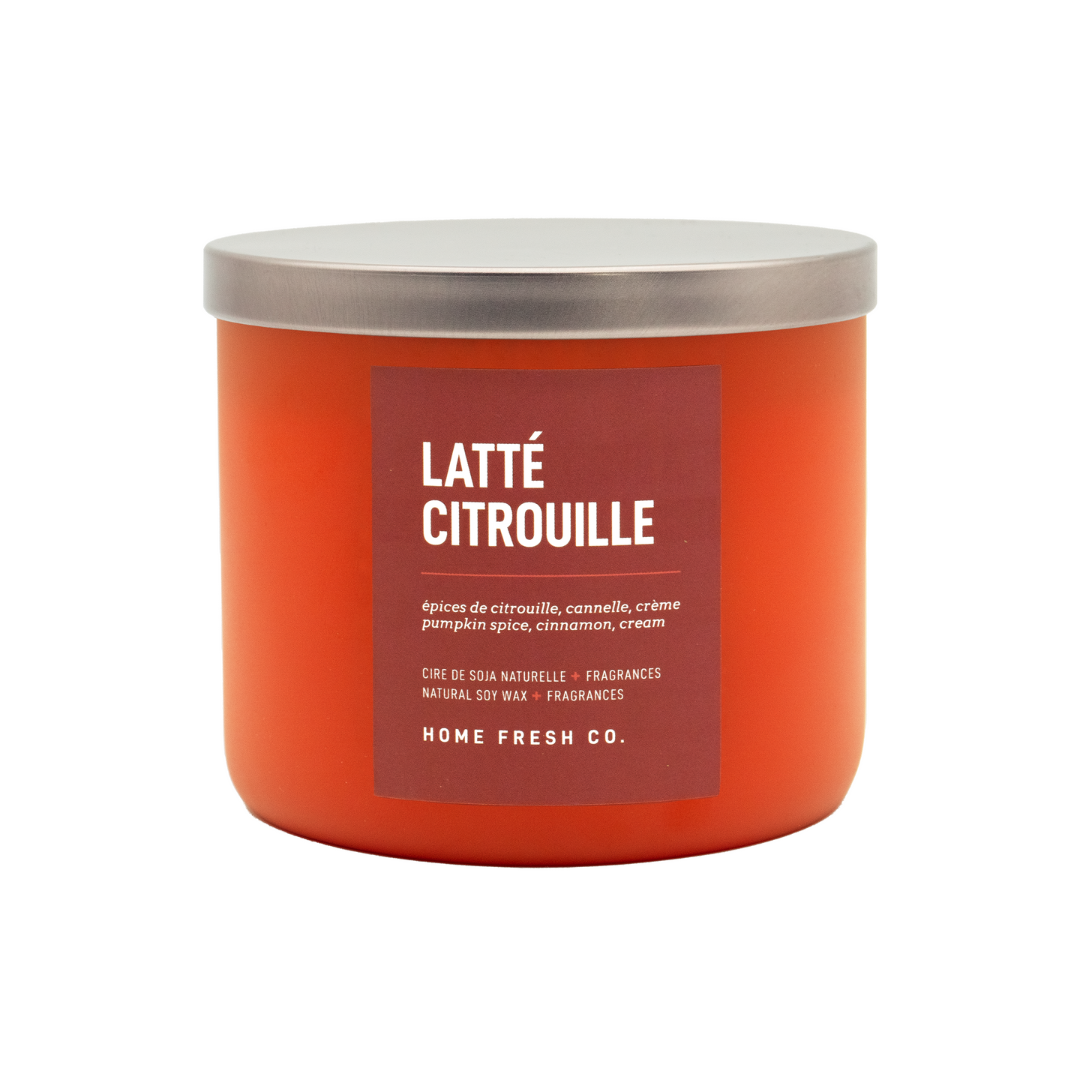 Home Fresh soy wax candle Latté Citrouille - 3 wicks