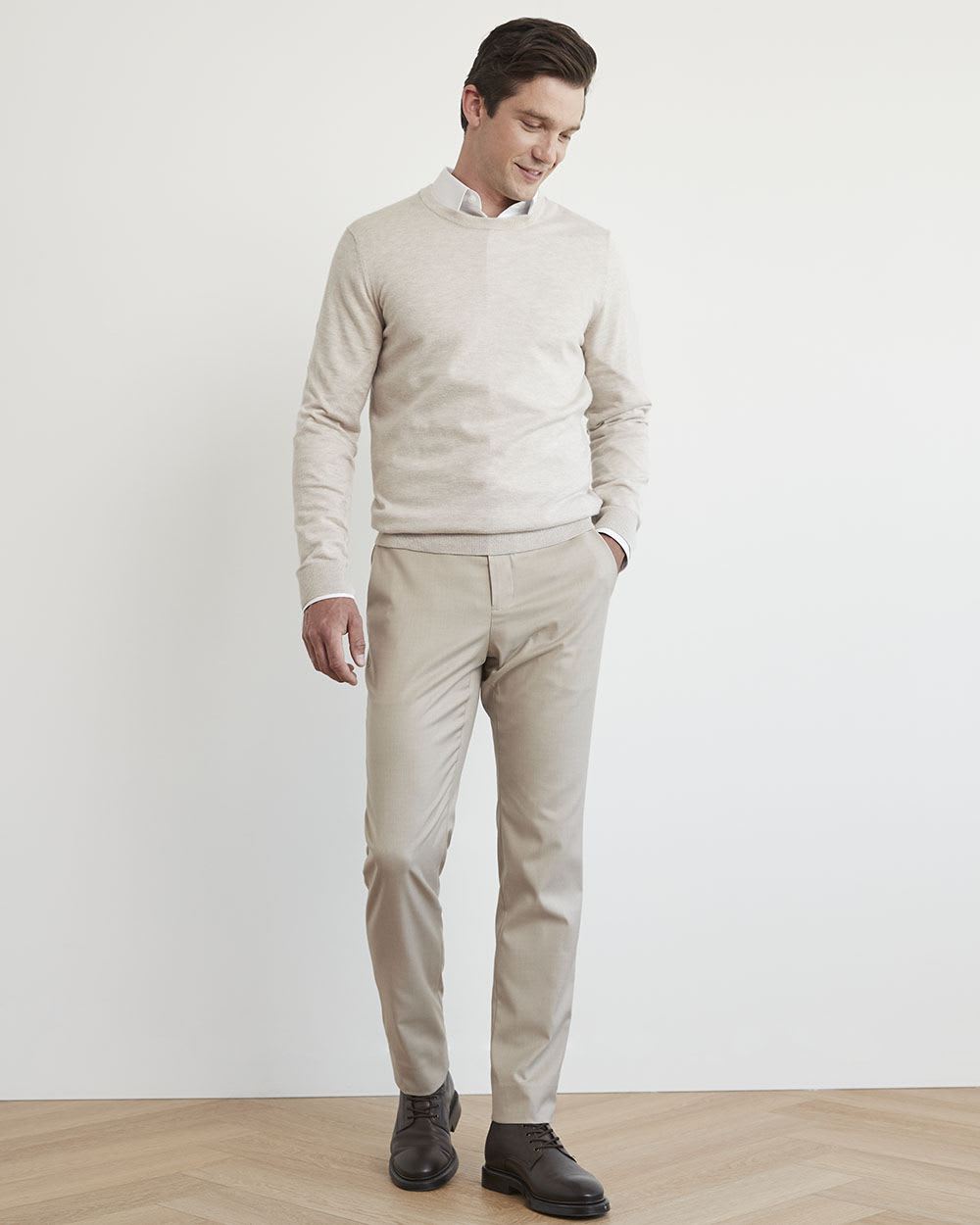 Slim-Fit Beige City Pant