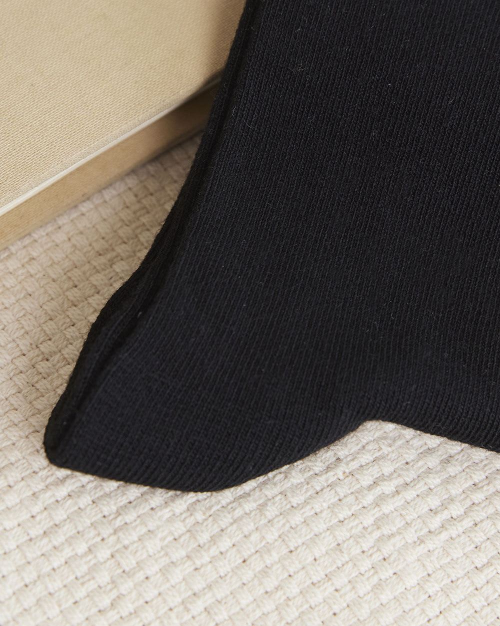 Bamboo Crew Socks with Animal Print Hem