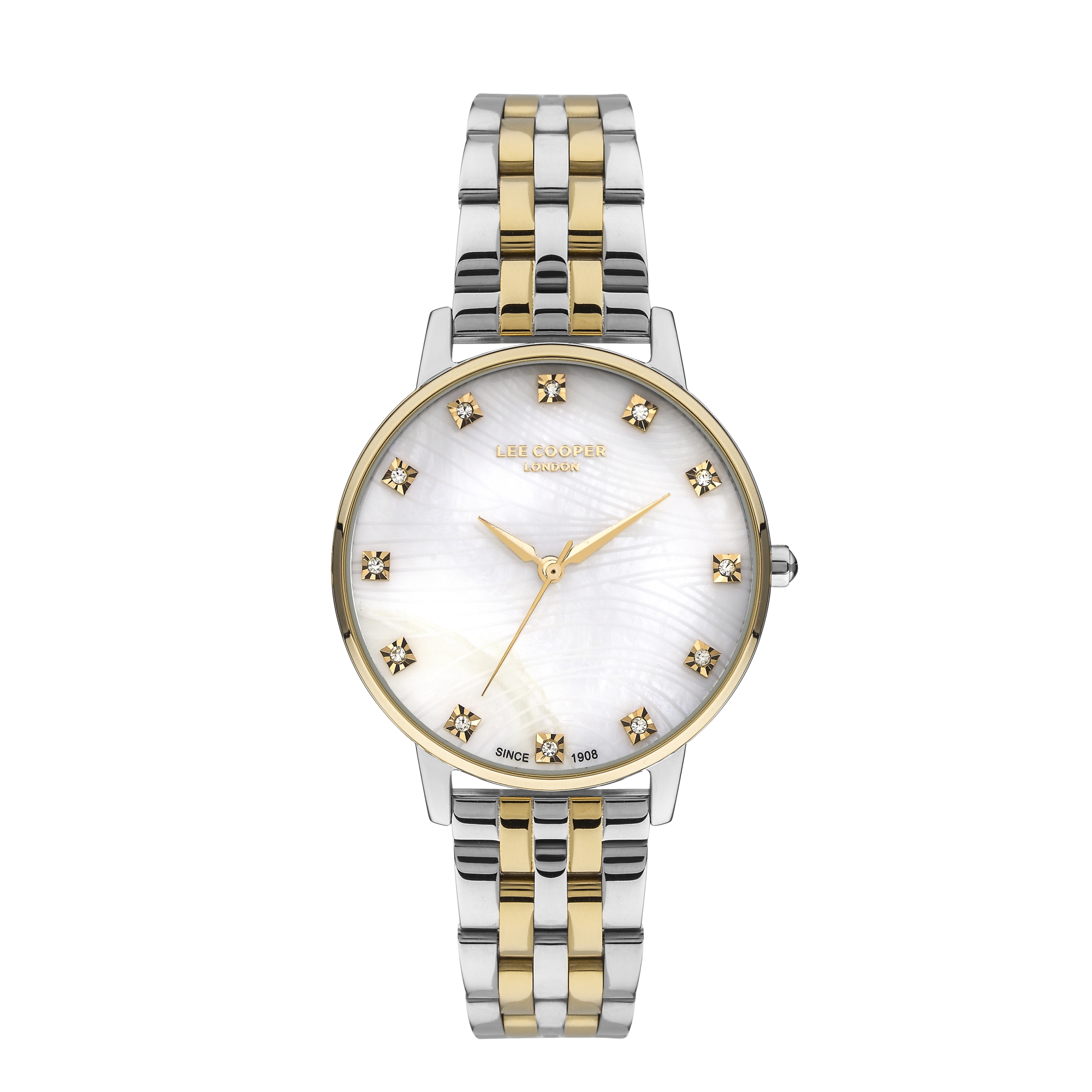 LEE COOPER-Women's Silver 36mm watch w/White Dial