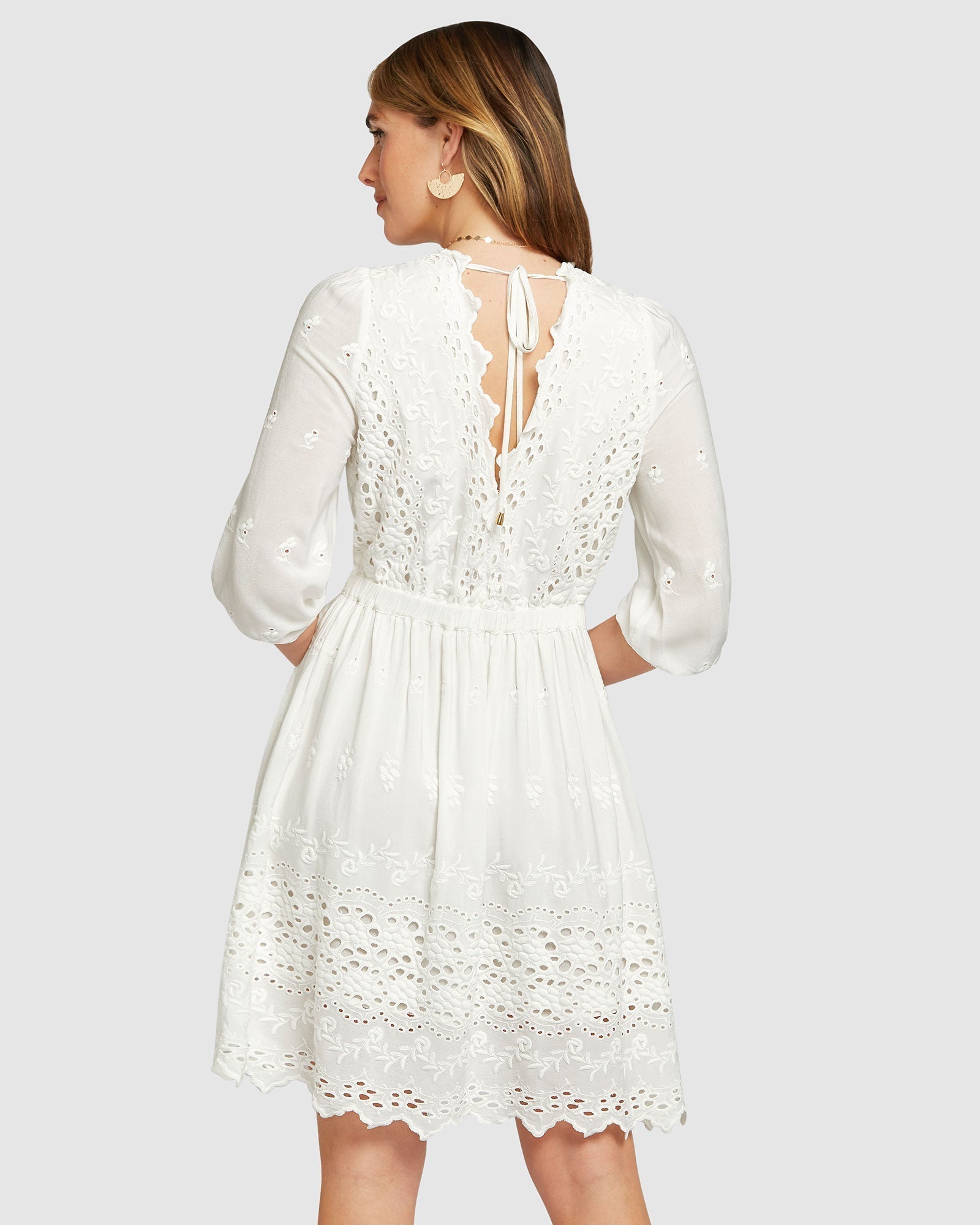 Belle & Bloom Sweet Talk Eyelet Mini Dress