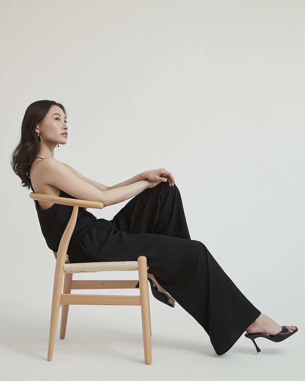 Sleeveless Blouse with Halter Neckline