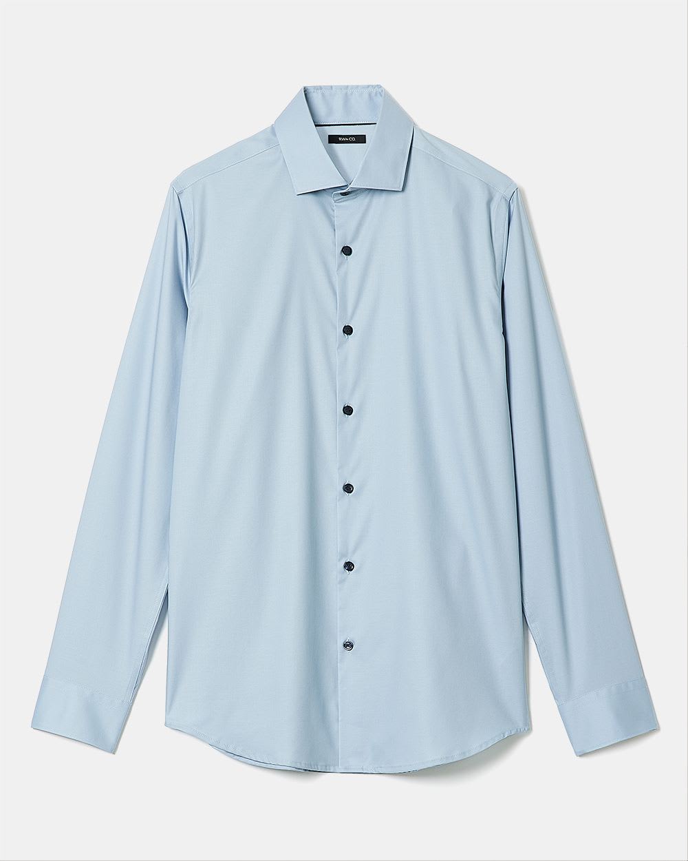 Slim-Fit Solid Sateen Dress Shirt